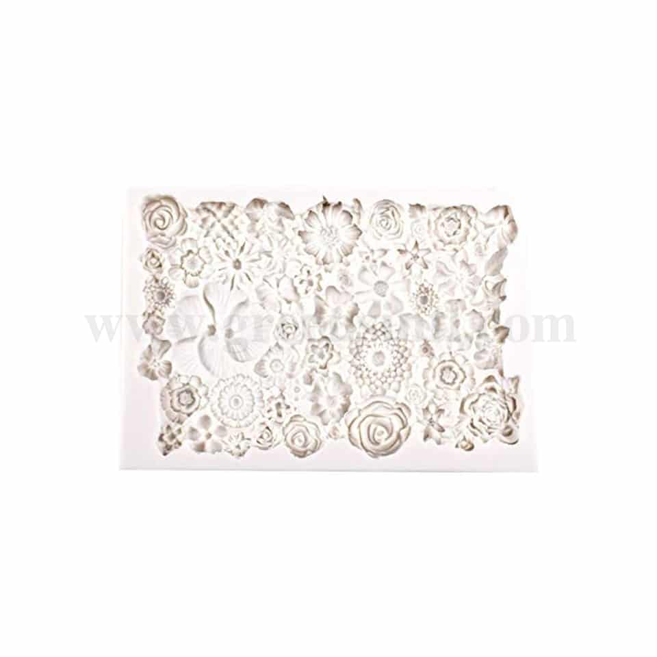 GREENS Flowers Texture Silicone Mould 160 x 114 mm