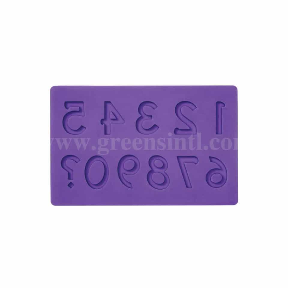 GREENS Numbers Silicone Mould 198 x 126 mm