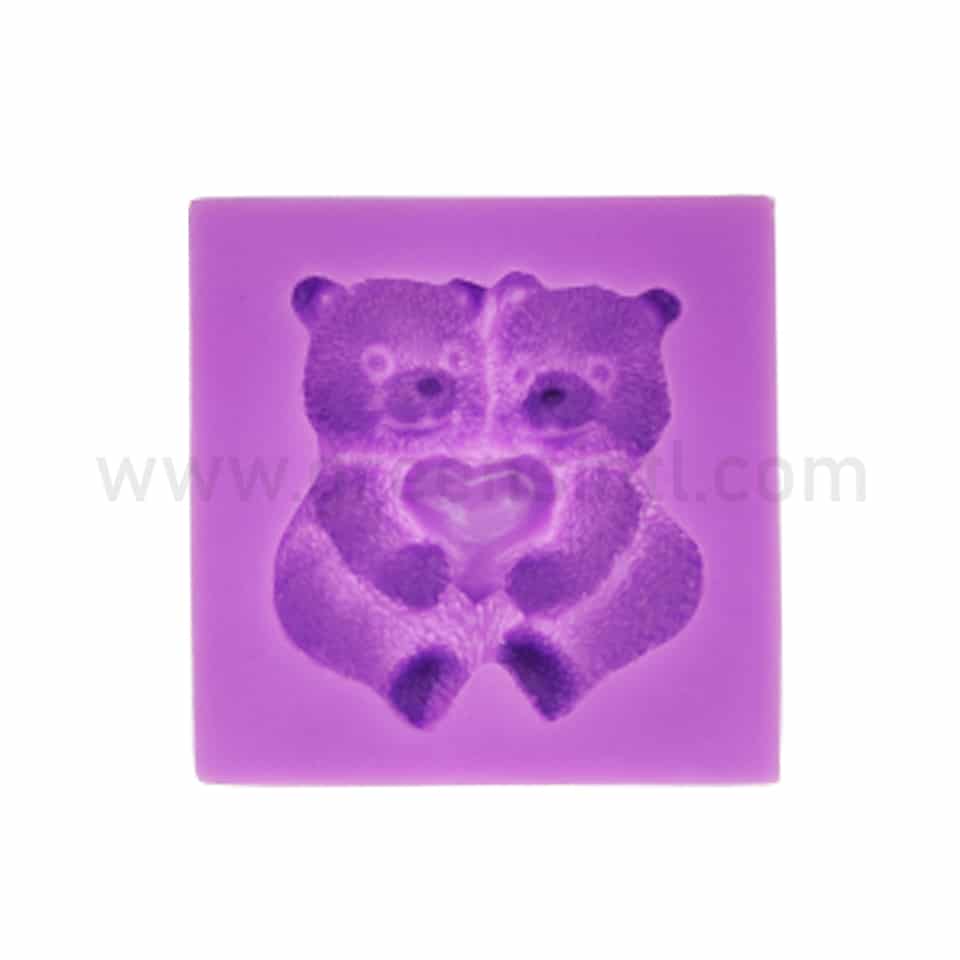 GREENS Silicone Mould Teddy Bear with Heart 51 x 51 x 16 mm