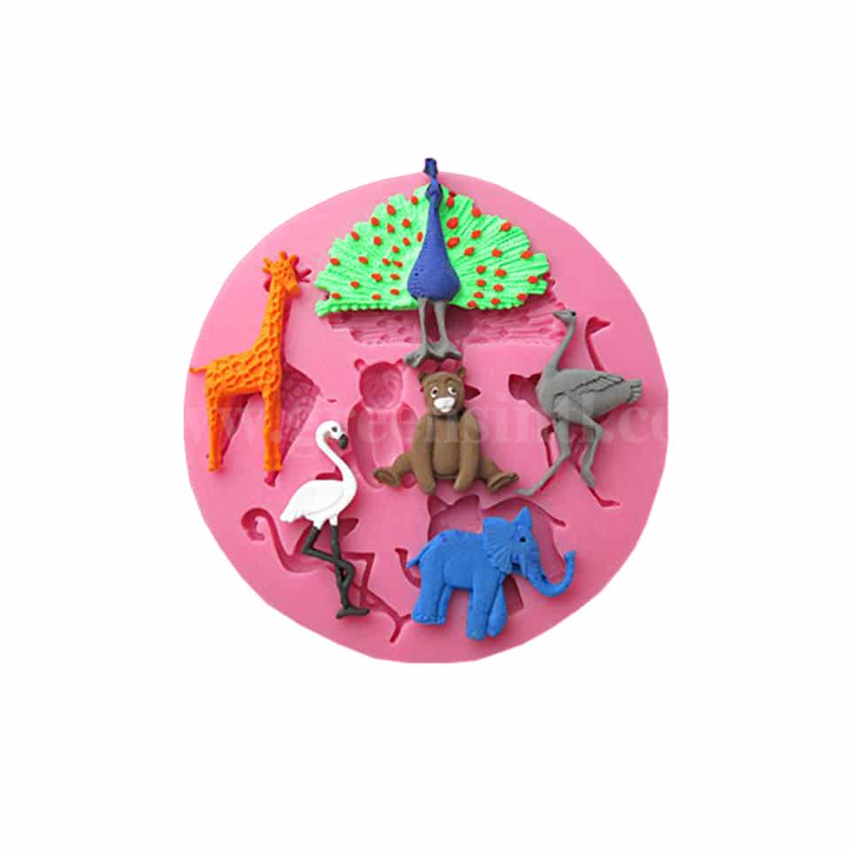 GREENS Silicone Mould Animals and Birds 91 x 10 mm