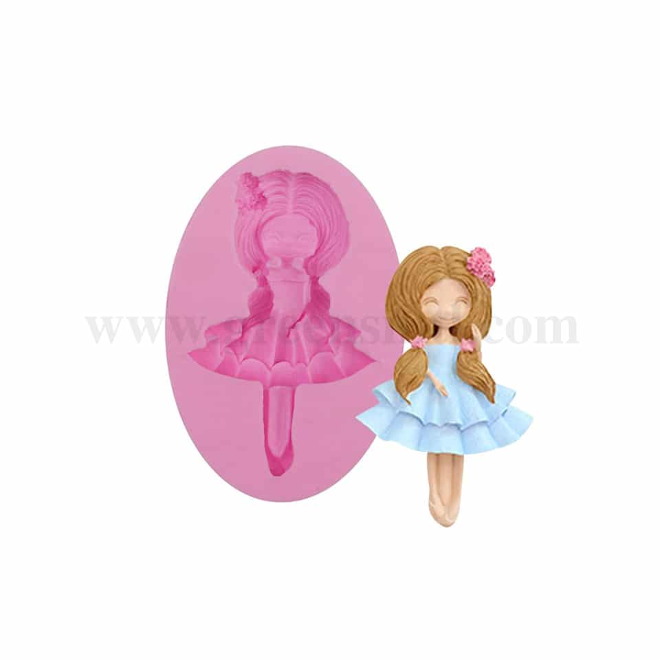 GREENS Silicone Mould Girl 96 x 68 x 16 mm