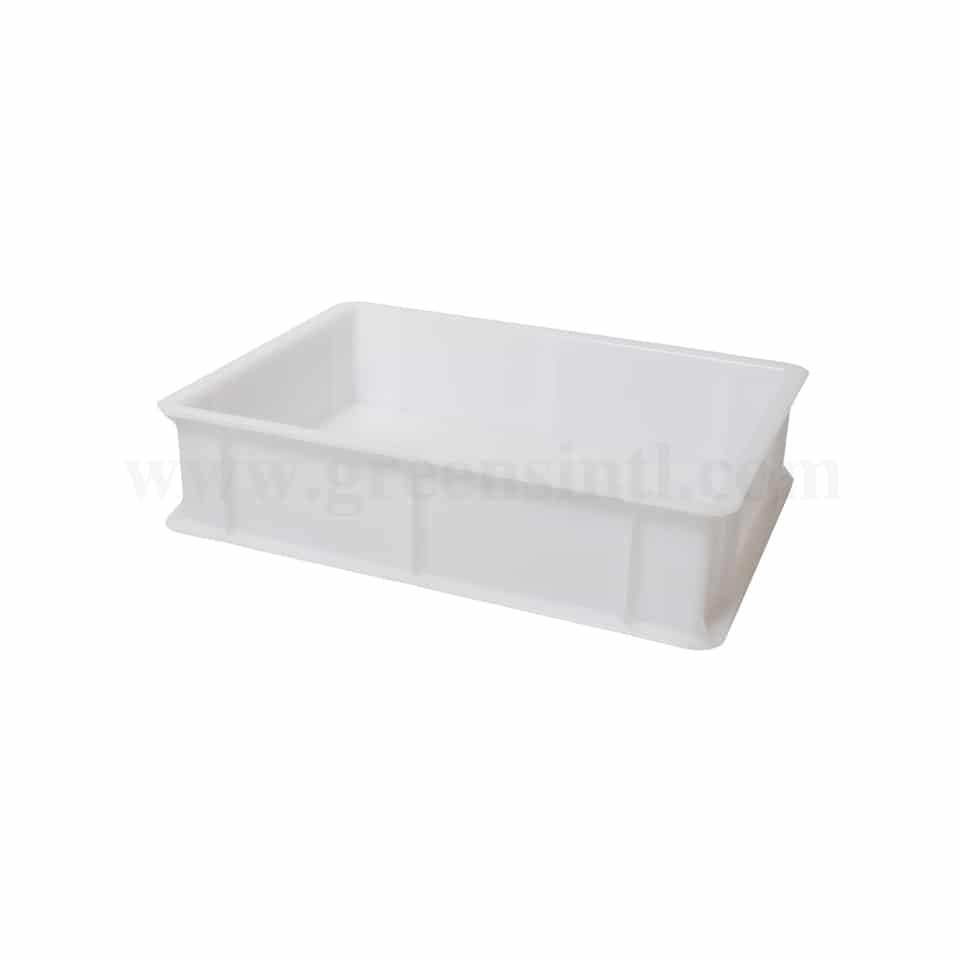 GENUS DEI Polyethylene Pizza Dough Case with Solid Base and Side White 400 x 300 x h 100 mm