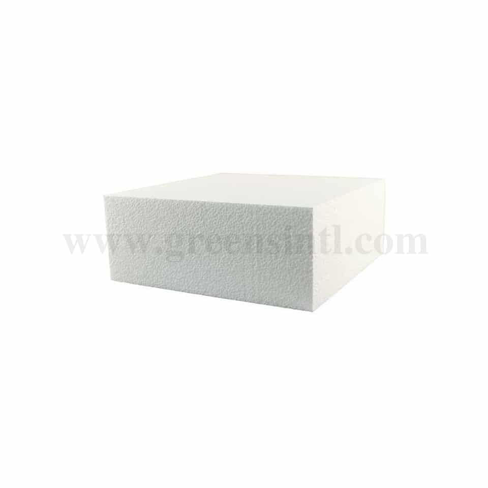 GREENS Styrofoam Pillar for Dummy Cakes Square 330 x 330 x h 200 mm