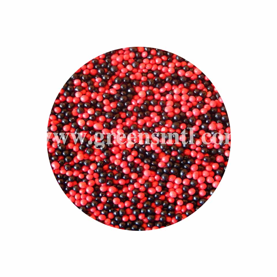 GREENS Red and Black Non Pareils / Sprinkles 150 g