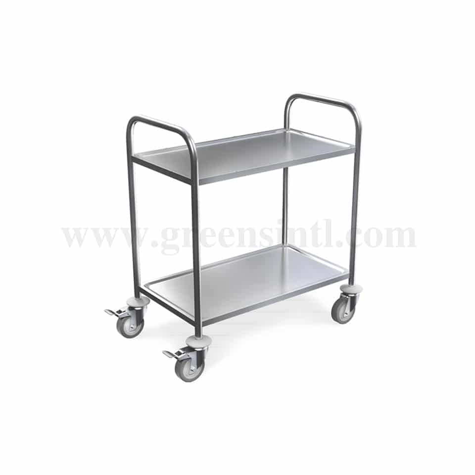 GREENS Stainless Steel Trolley with Wheels 840 x 530 x h 940 mm