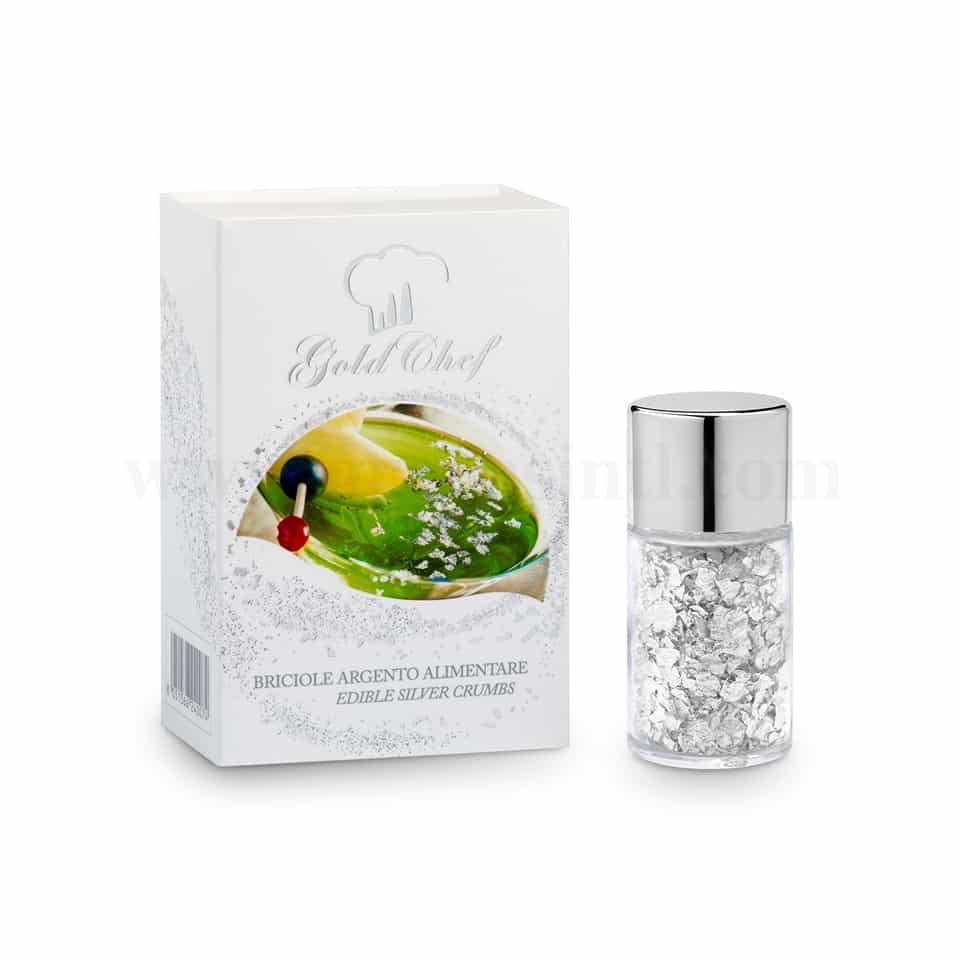 GOLD CHEF Edible Silver Crumbs 23kt-1 g