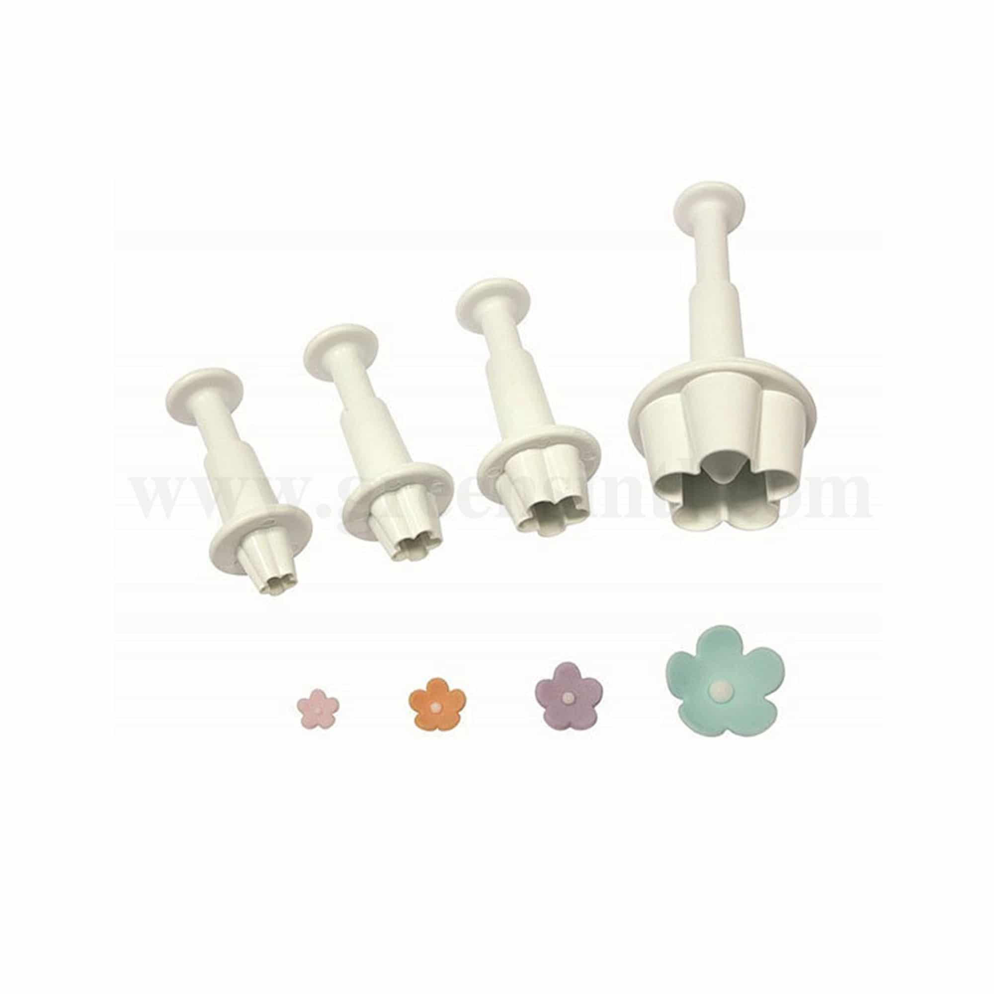 GREENS CHOICE Plunger Cutter Flower 5 Petal Set of 4
