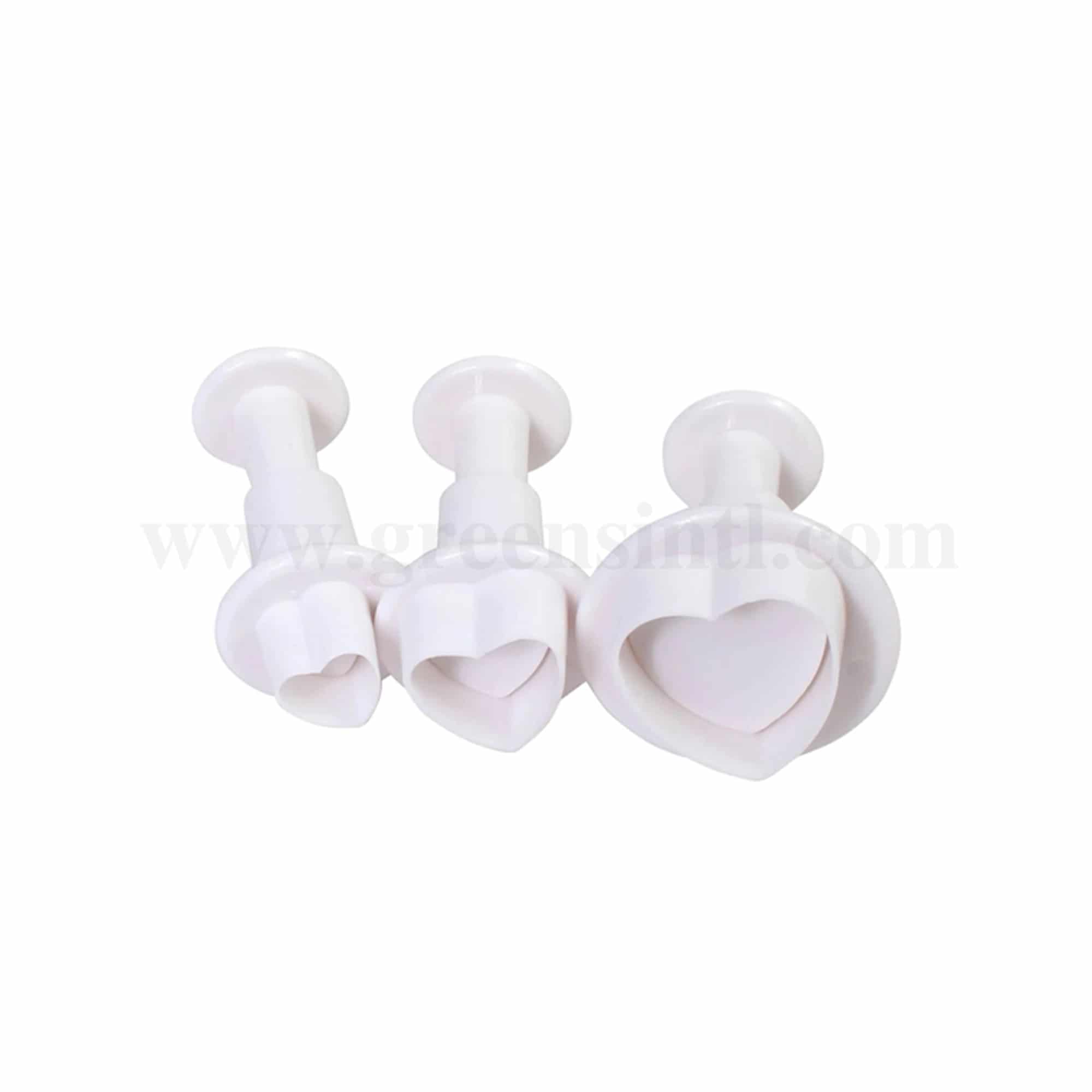 GREENS CHOICE Plunger Cutter Heart Set of 3