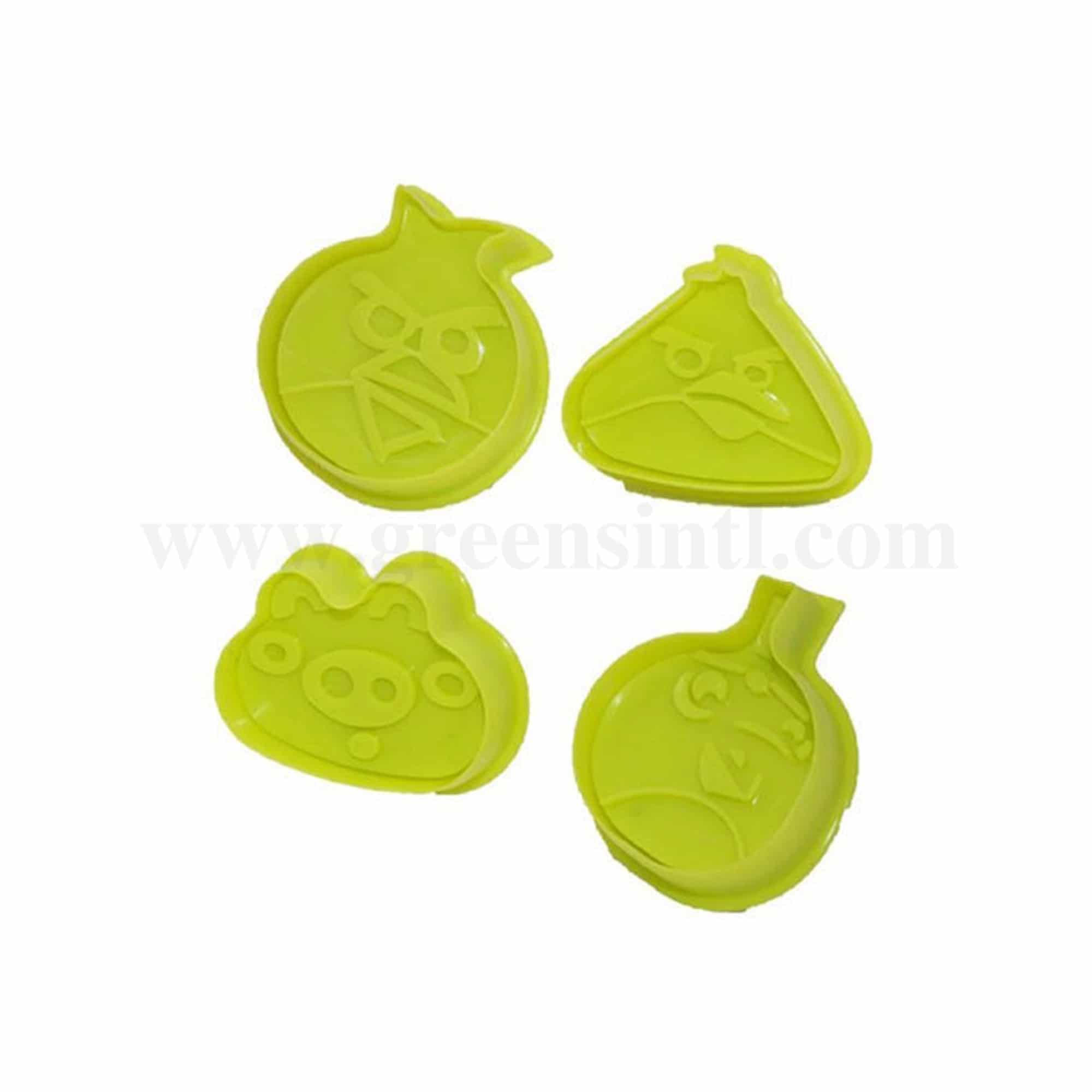 GREENS CHOICE Plunger Cutter Angry Birds Set of 4