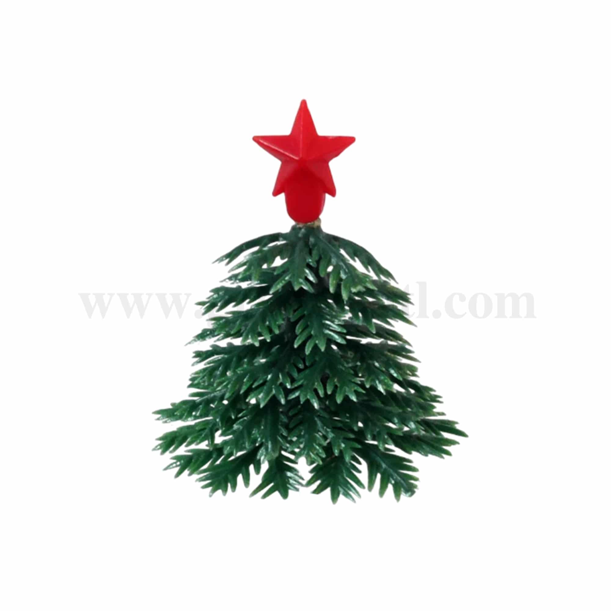 GREENS CHOICE Christmas Cake Topper Pine Tree with Star 50 x 45 mm-50 Pcs