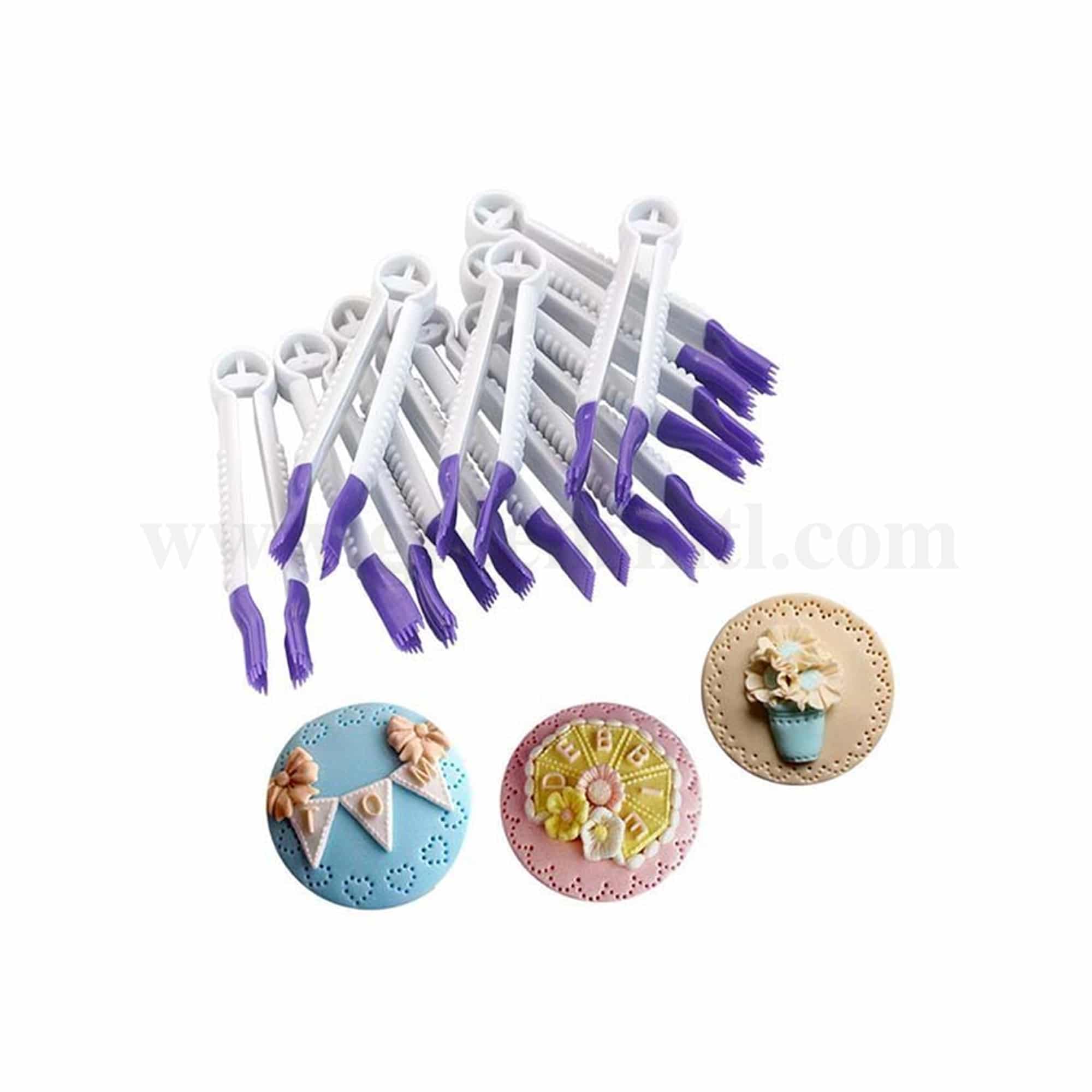 GREENS CHOICE Fondant Lace Multi-Functional Clip Set of 10