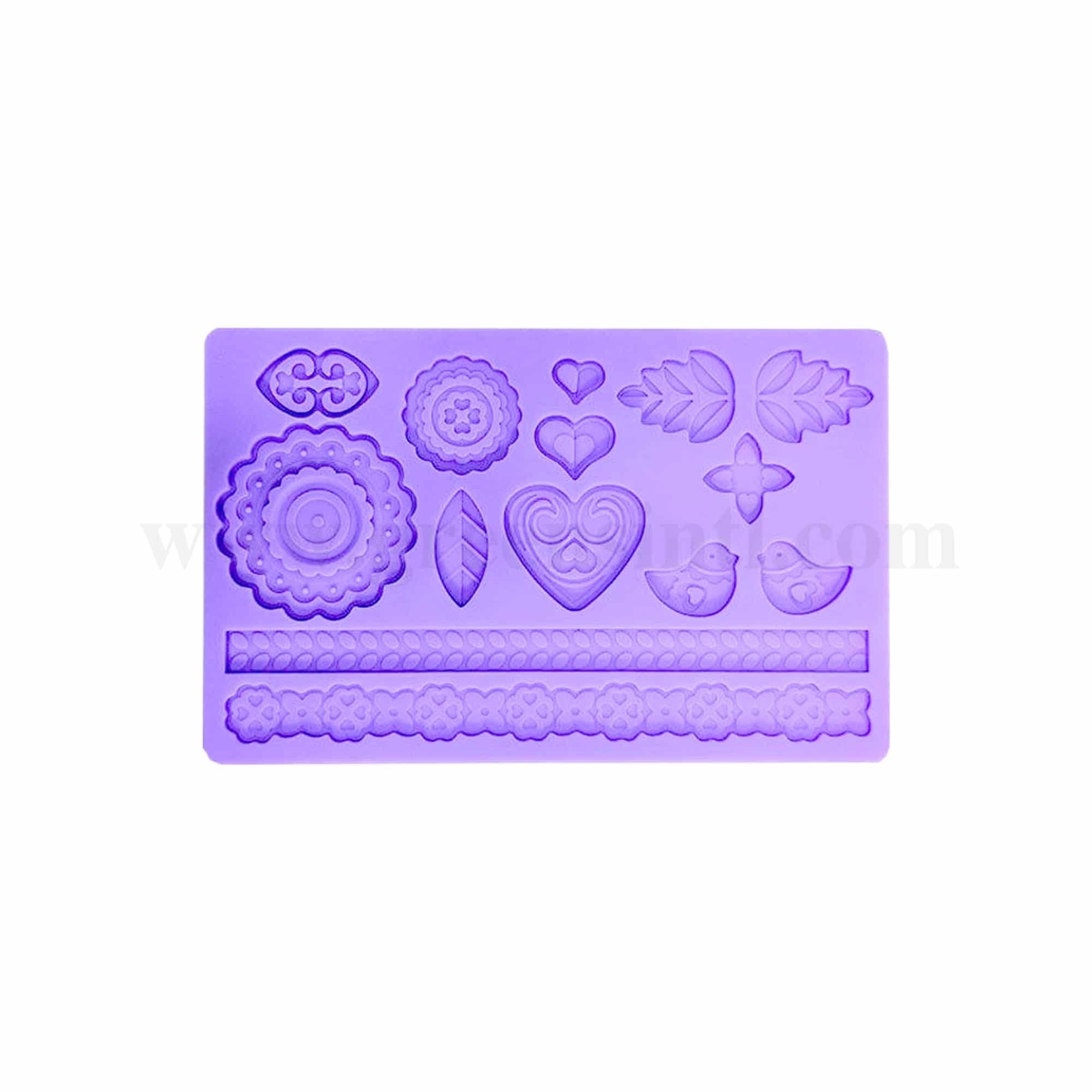 GREENS CHOICE Silicone Mould Bordered Design 200 x 125 mm
