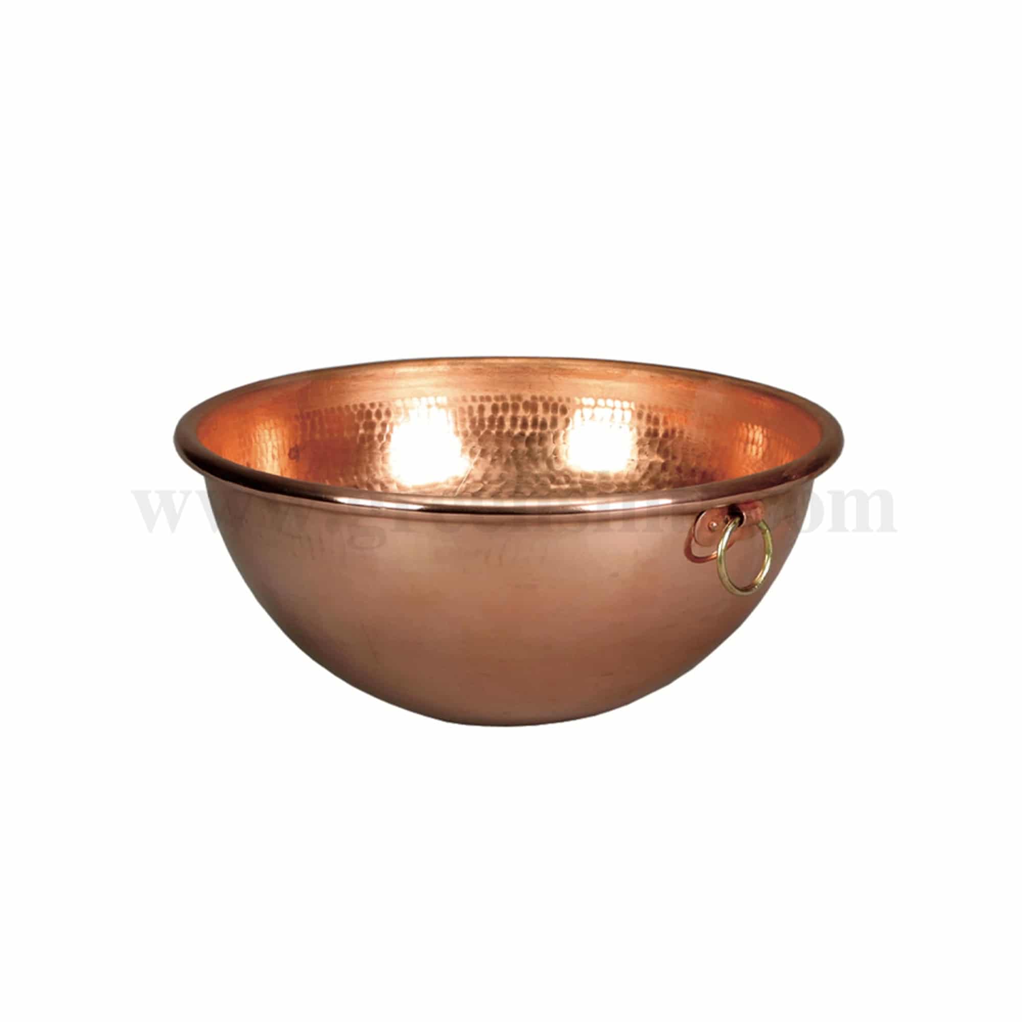 SCHNEIDER Egg white Copper bowl with Suspension Rings D 300 x h 150 mm-7 L