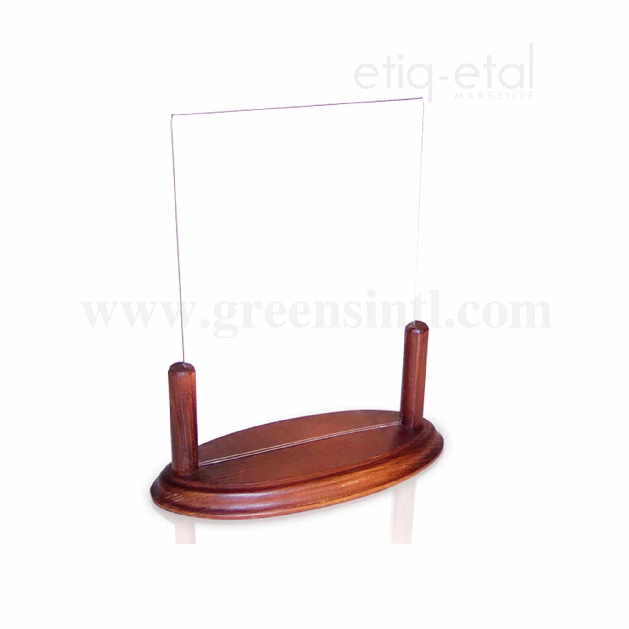ETIQ ETAL Table Top Top Display Wood for Info A5 Plexi Glass -3 Pcs