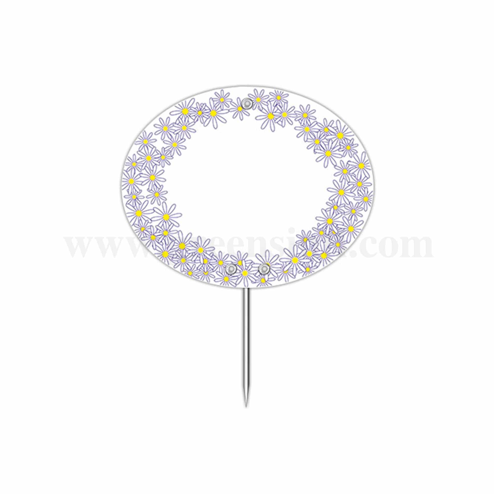 ETIQ ETAL Price Tag Oval with Fowers 73 x 91 mm