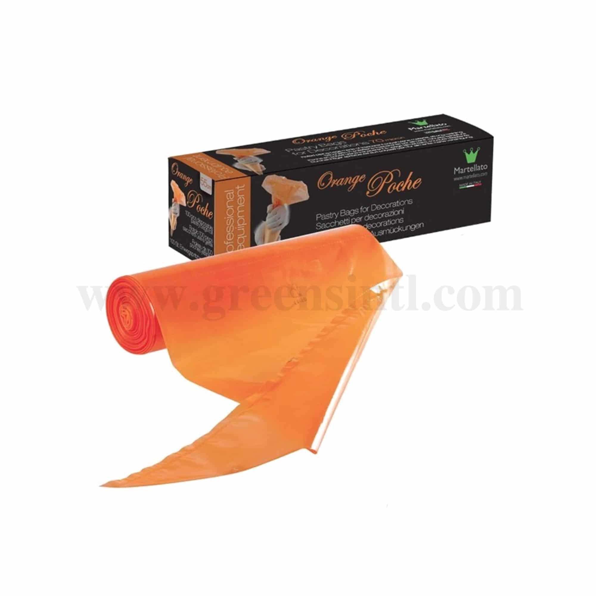 MARTELLATO Pastry Disposable Bag Orange h 400 mm-100 Pcs