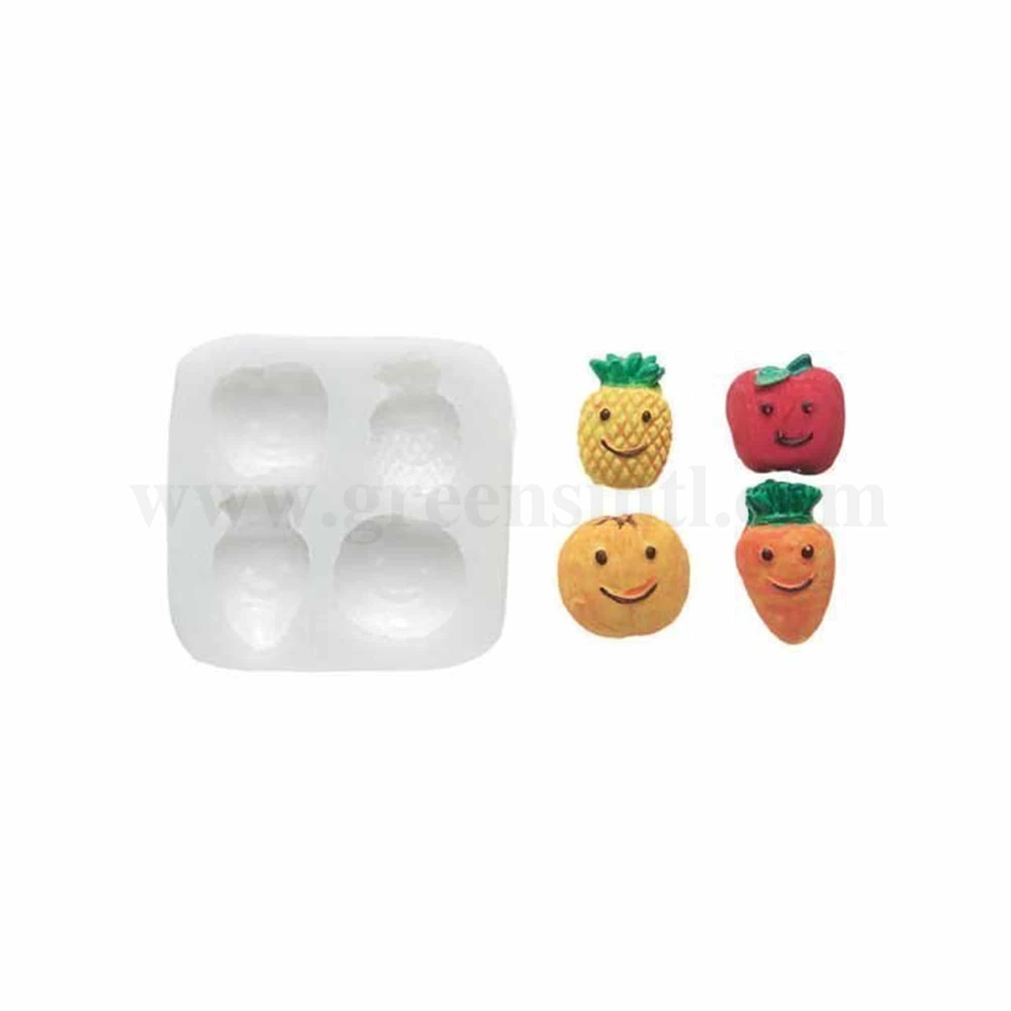 GREENS CHOICE Mould Fruits And Vegetables (orange, pineapple, apple, carrot)