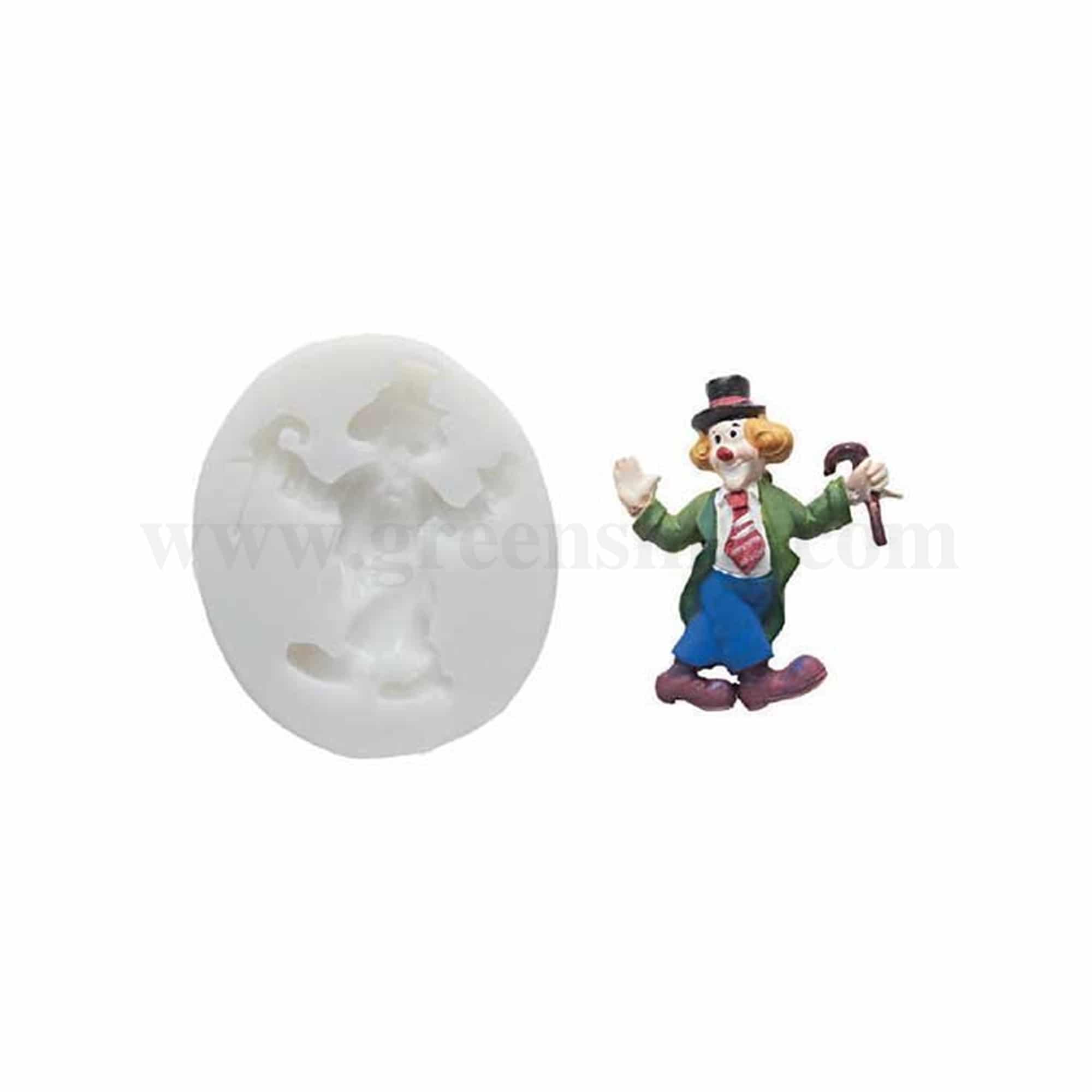 GREENS CHOICE Silicone Mould Clown 65 x 55mm