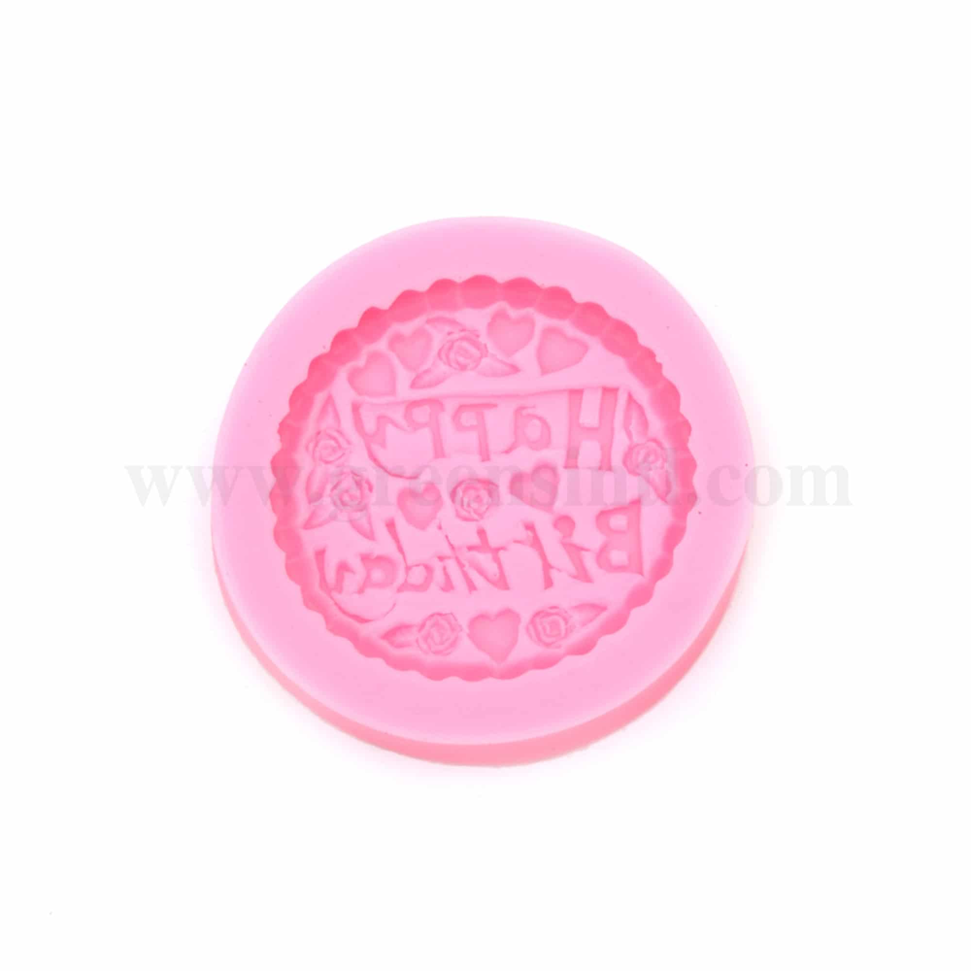 GREENS CHOICE Silicone Mould Happy Birthday 70 x 70 mm