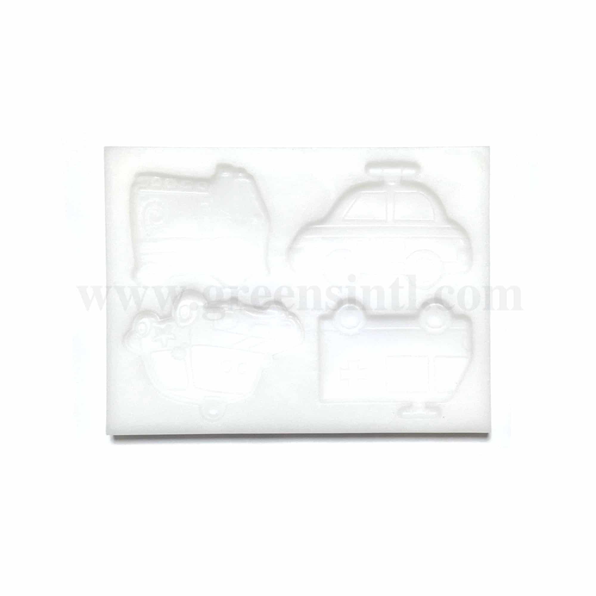 GREENS CHOICE Silicone Mould Ambulance, Police Car, Fire Engine 120 x 90 mm