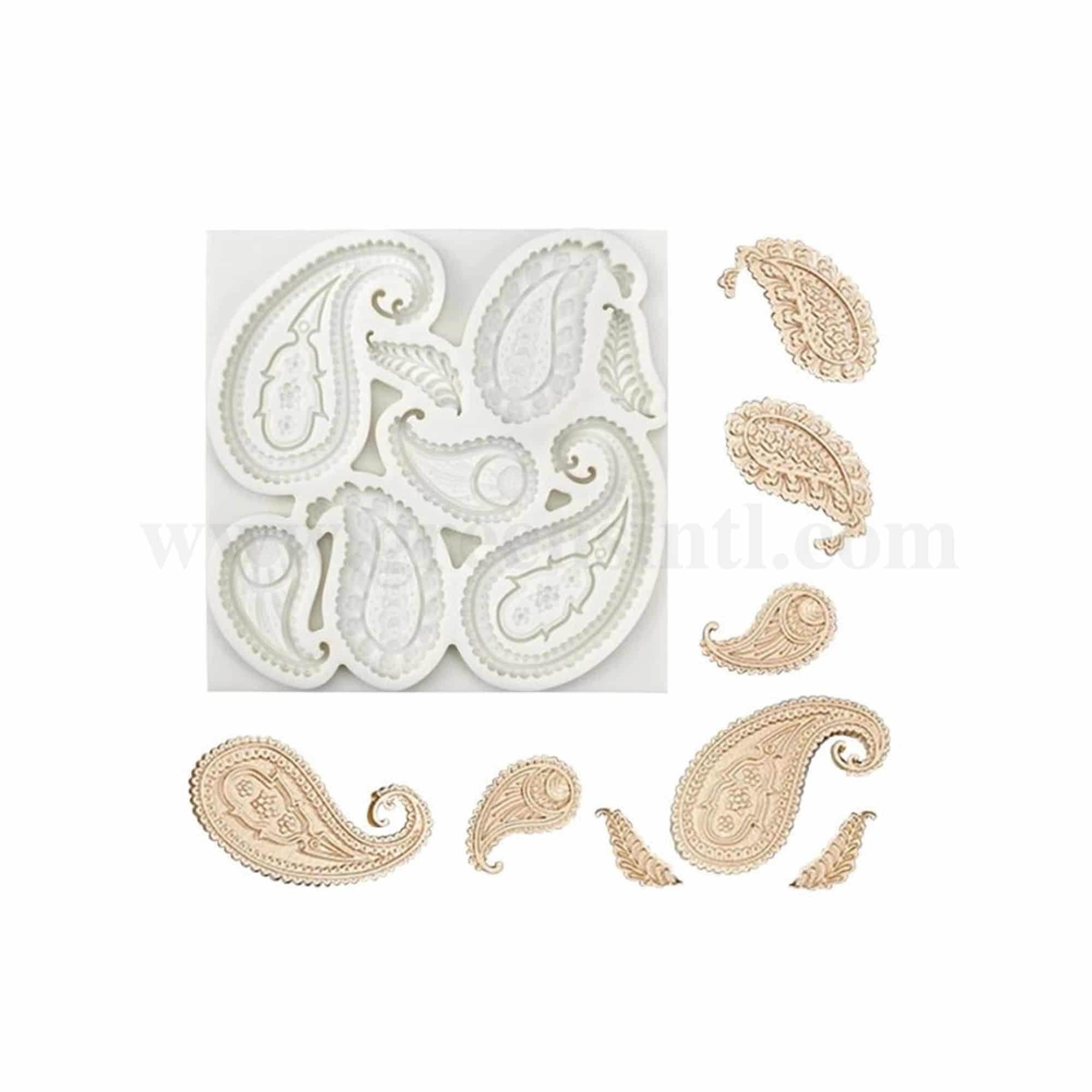 GREENS CHOICE Silicone Mould Paisley   130 x 130 mm