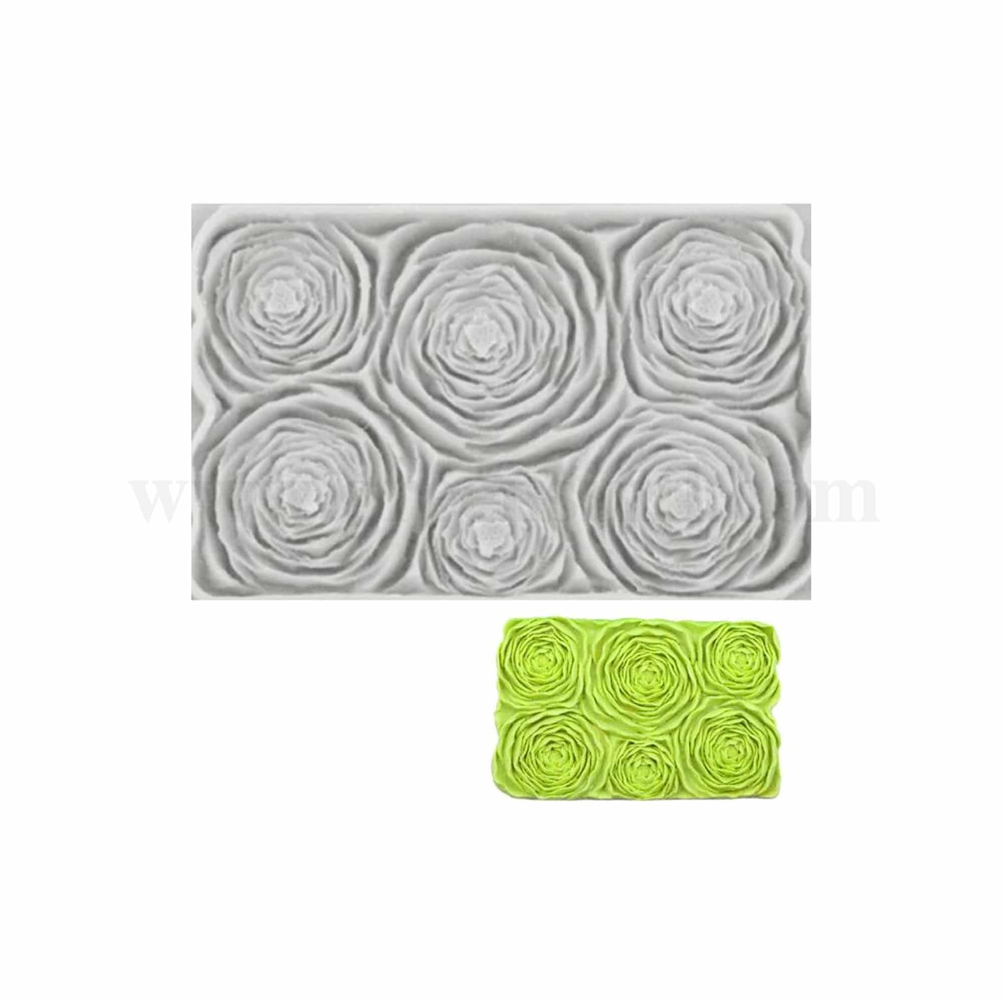 GREENS CHOICE Silicone Mould Rose Ruffle 295 x 106 x 10 mm