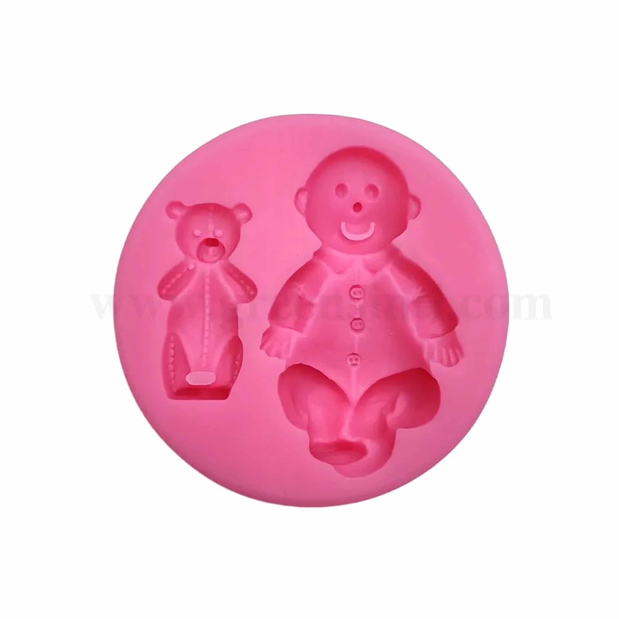 GREENS CHOICE Silicone Mould Baby and Bear 83 x 83 x 18 mm