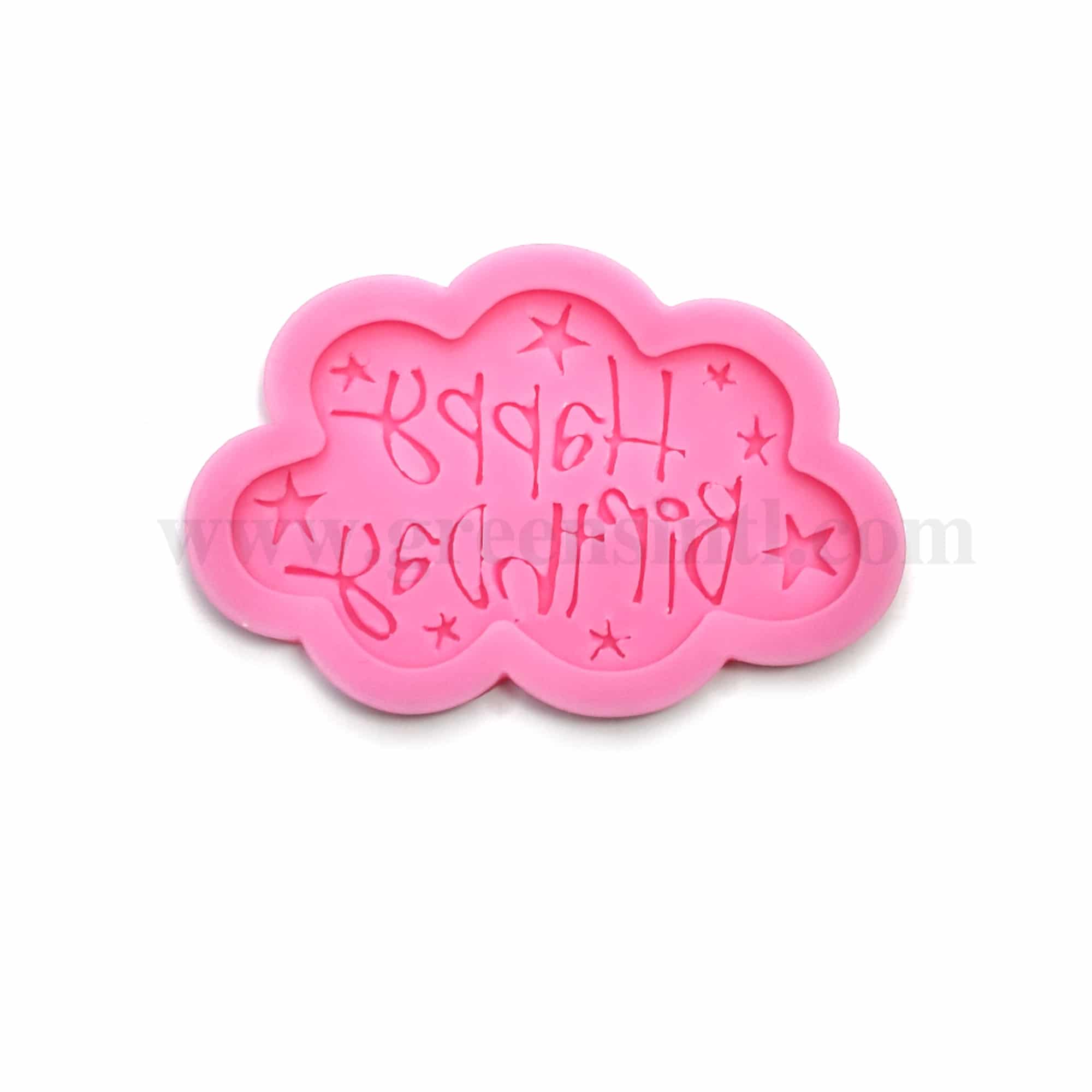 GREENS CHOICE Silicone Mould Happy Birthday 91 x 60 x 9 mm