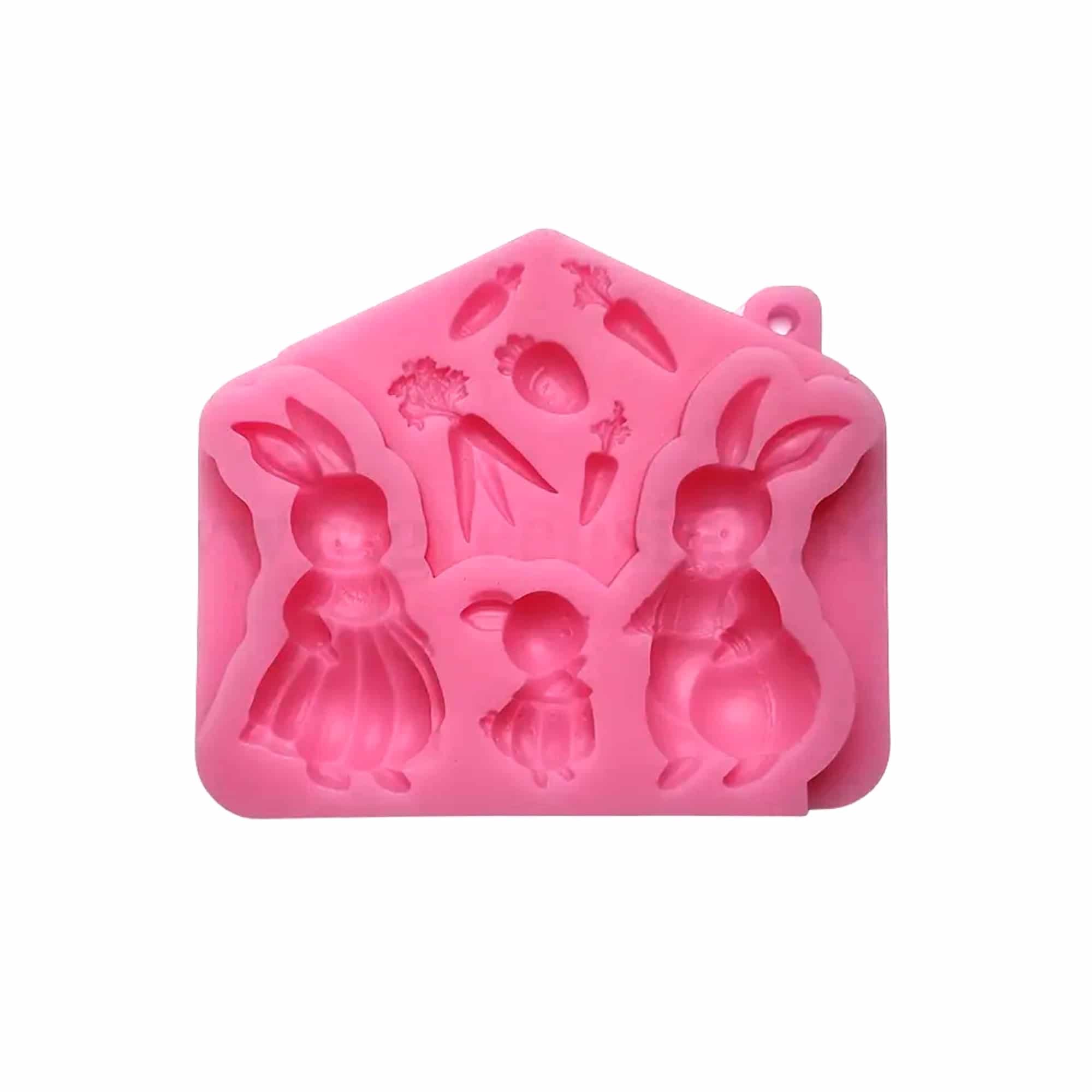 GREENS CHOICE Silicone Mould Rabbit and Carrots 106 x 88 x 15 mm