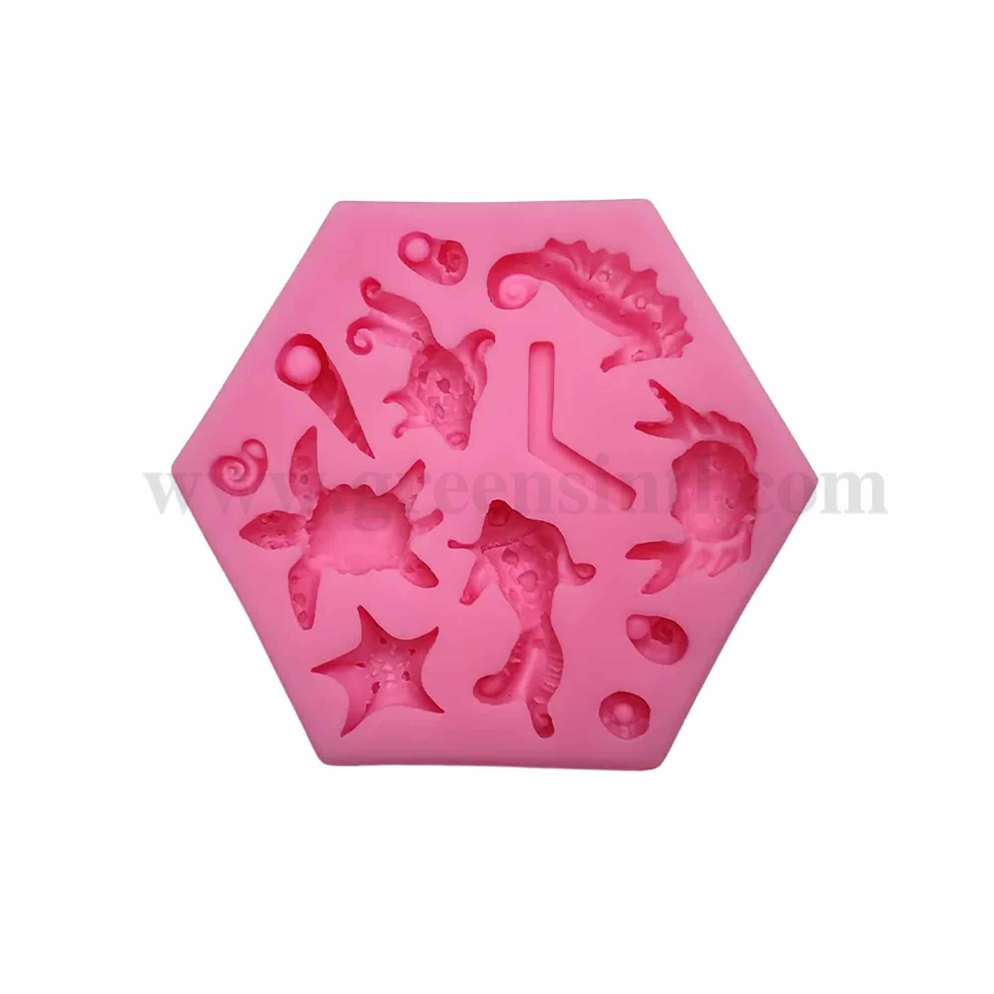 GREENS CHOICE Silicone Mould Sea Animal Theme 114 x 100 x 15 mm