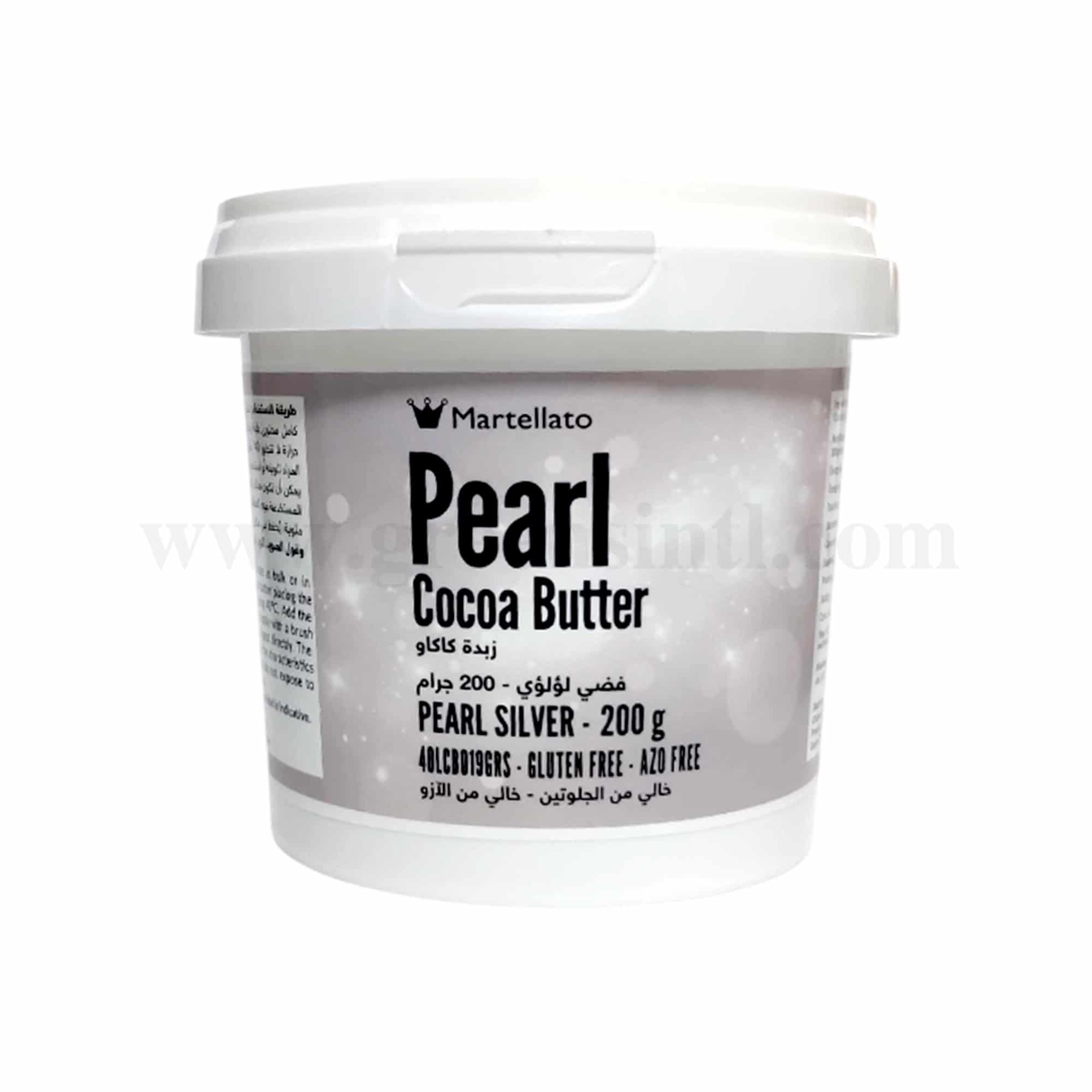 MARTELLATO Coloured Cocoa Butter Pearl Silver 200g