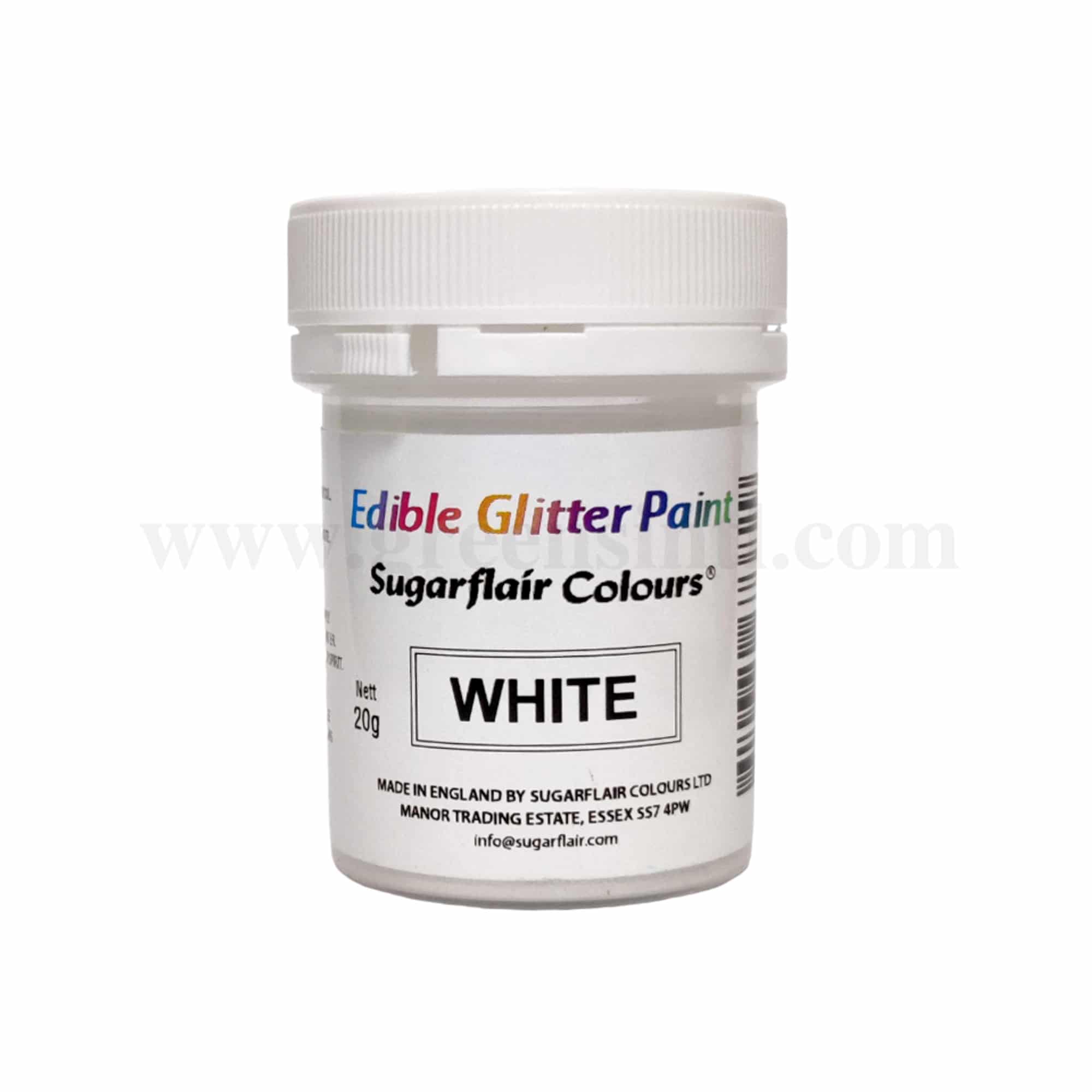 SUGARFLAIR Edible Glitter Paint White 20 g
