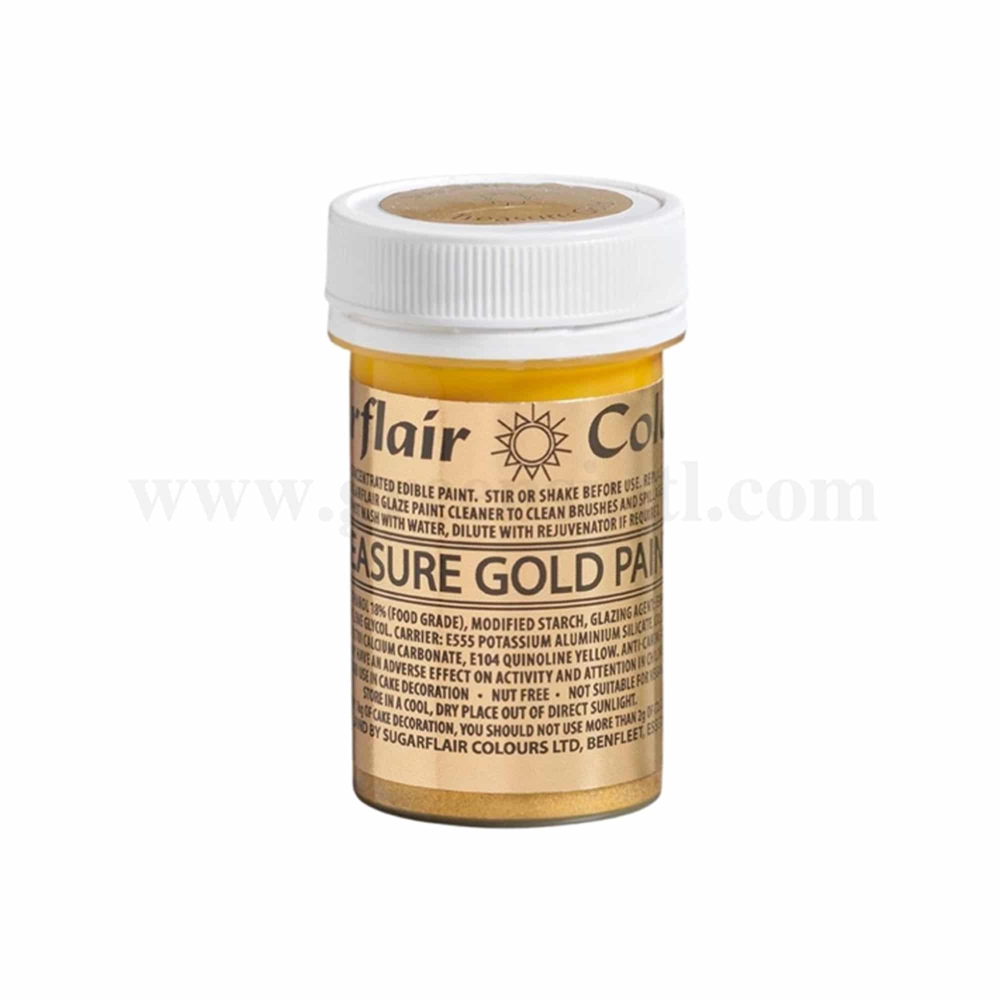 SUGARFLAIR Edible Matt Paint Treasure Gold 20 g