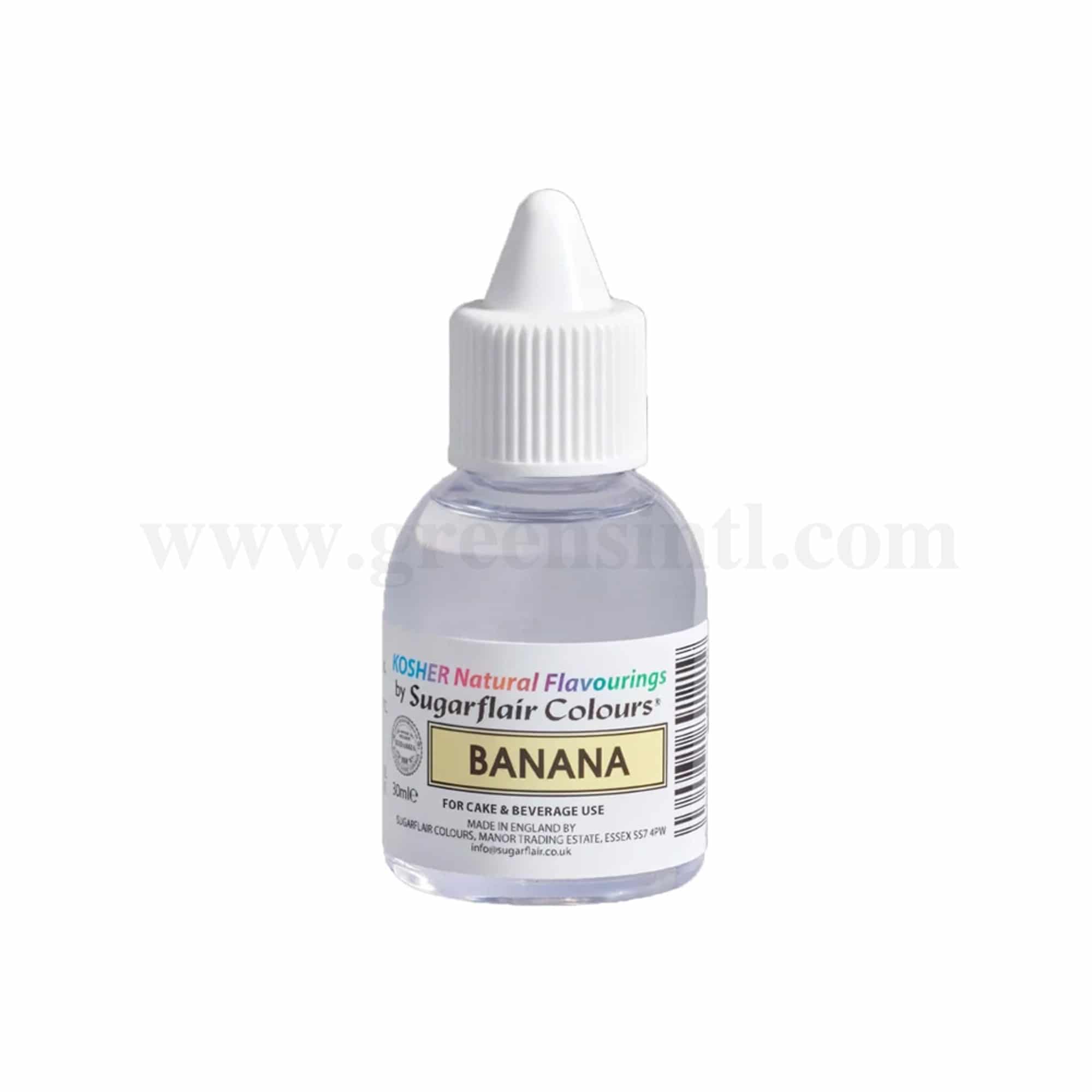 SUGARFLAIR Concentrated Kosher Natural Food Flavour Banana 30 ml