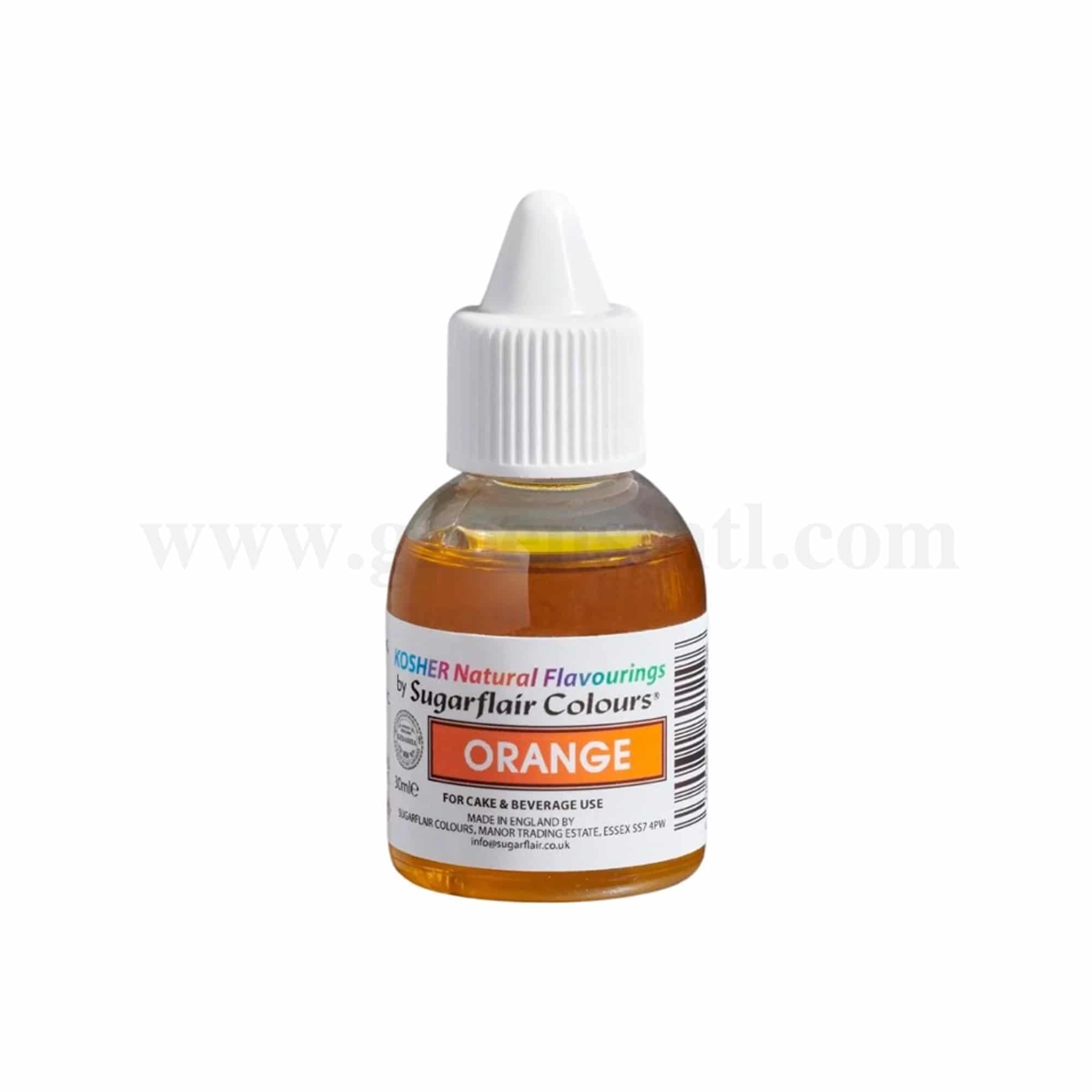 SUGARFLAIR Concentrated Kosher Natural Food Flavour Orange 30 ml