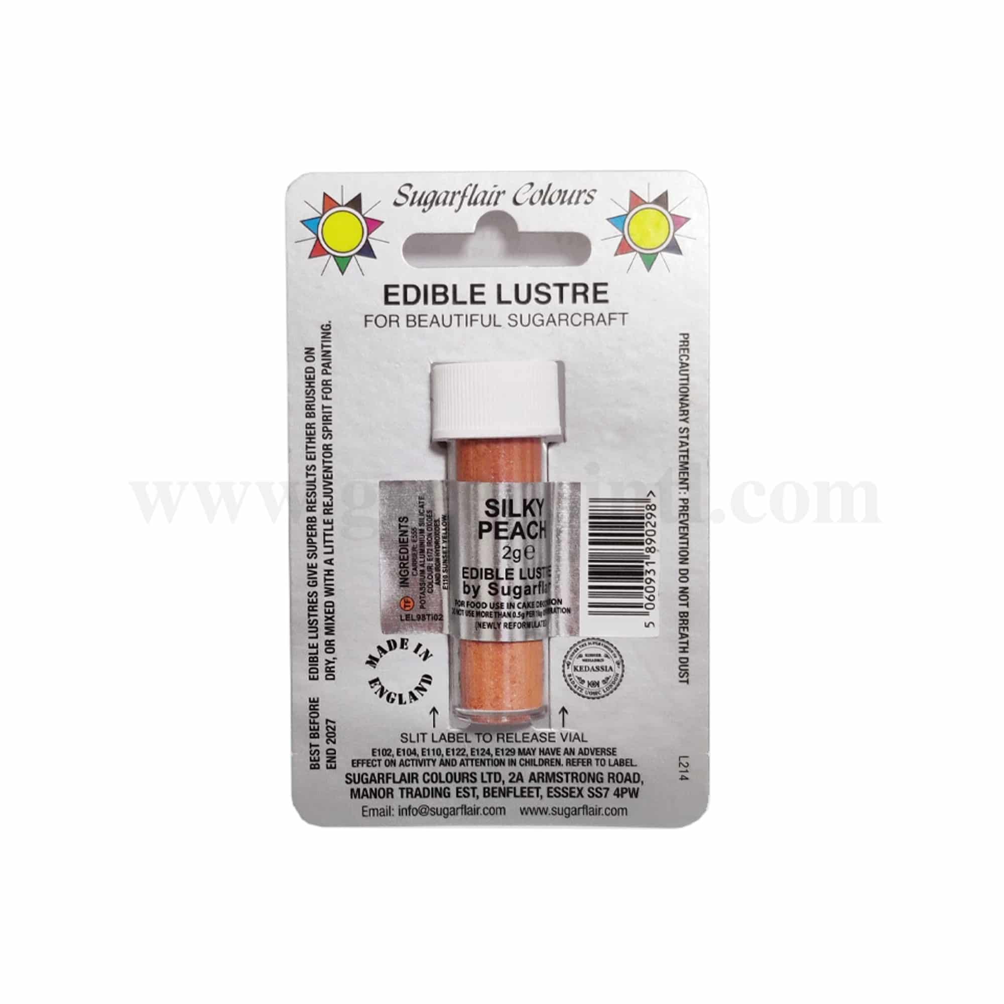 SUGARFLAIR Edible Lustre Silky Peach 2g