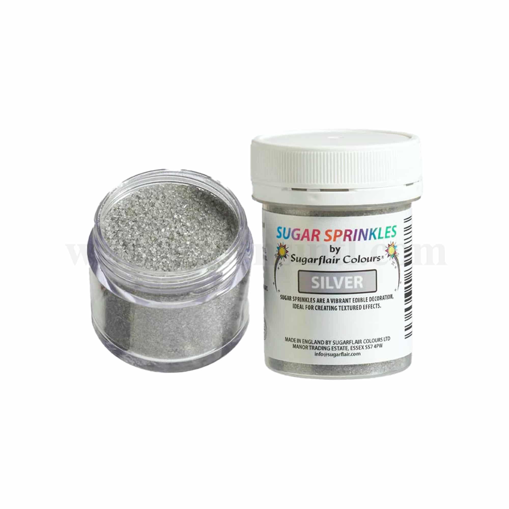 SUGARFLAIR Sugar Sprinkles Silver 40g