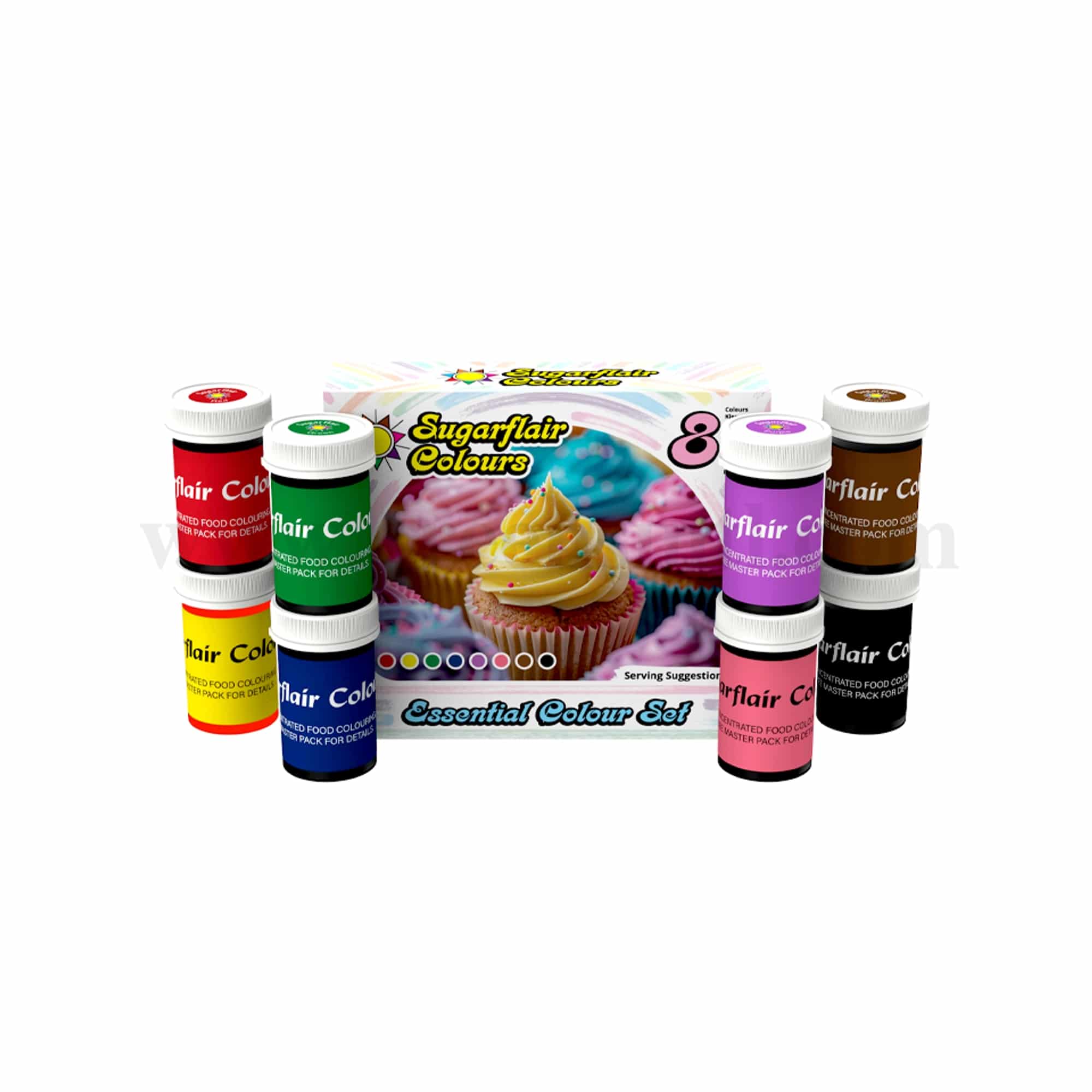 SUGARFLAIR Essential Colour Set 8 x 25 g