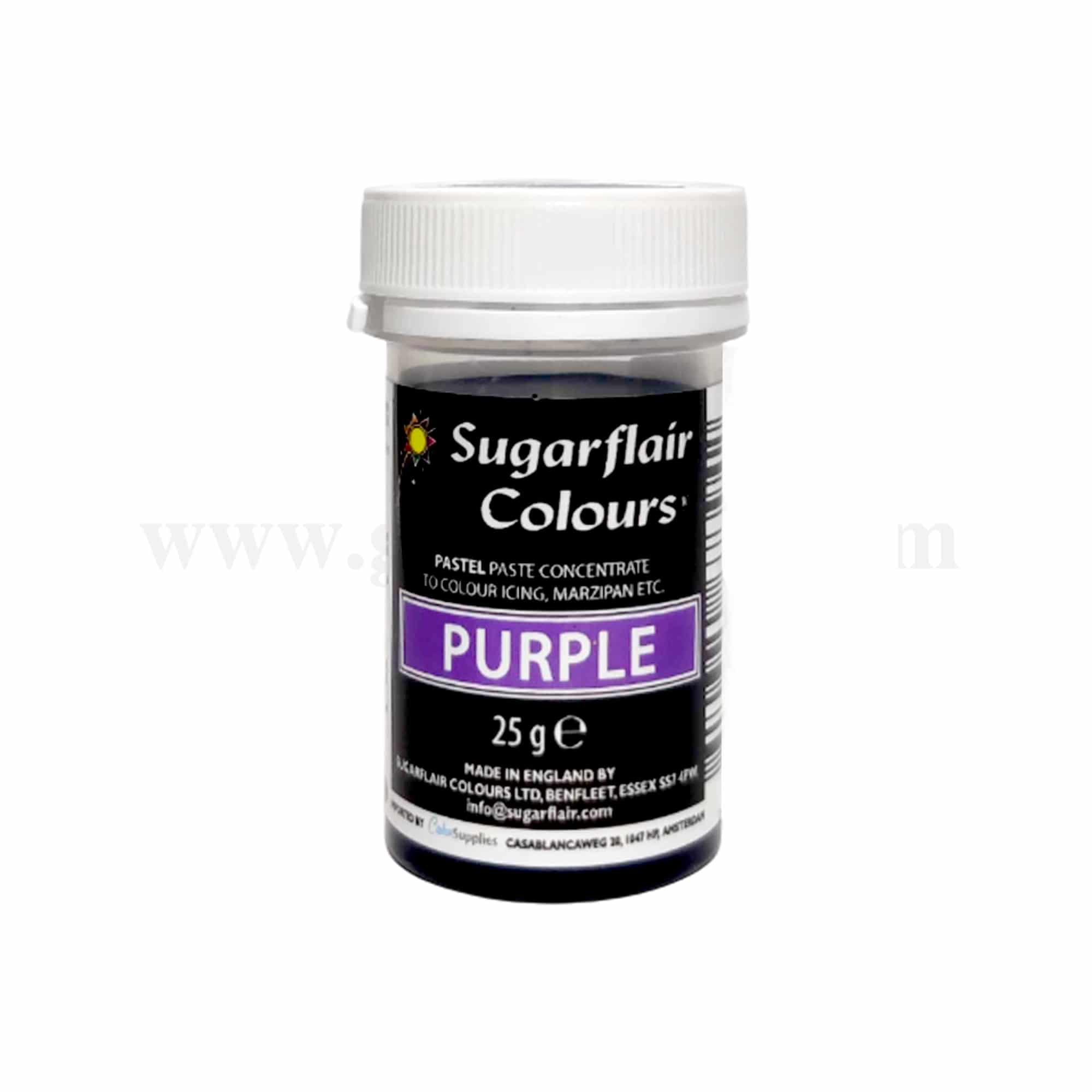 SUGARFLAIR Pastel Concentrated Gel Colour Purple 25g
