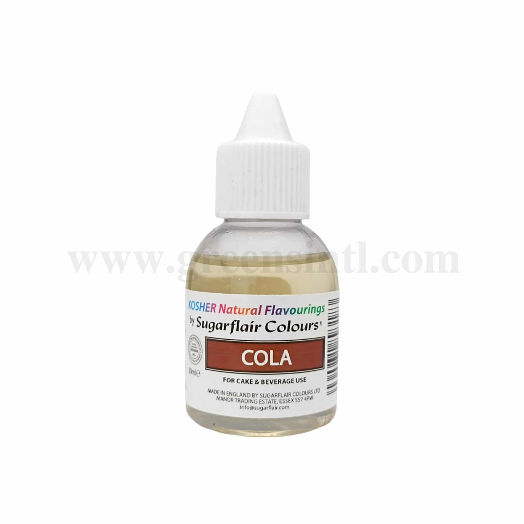 SUGARFLAIR Concentrated Kosher Natural Food Flavour Cola 30ml