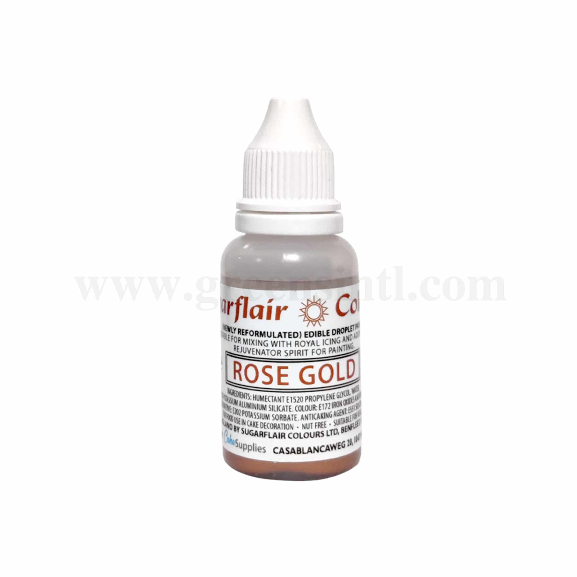 SUGARFLAIR Sugartint Concentrated Droplet Colour Rose Gold 14ml