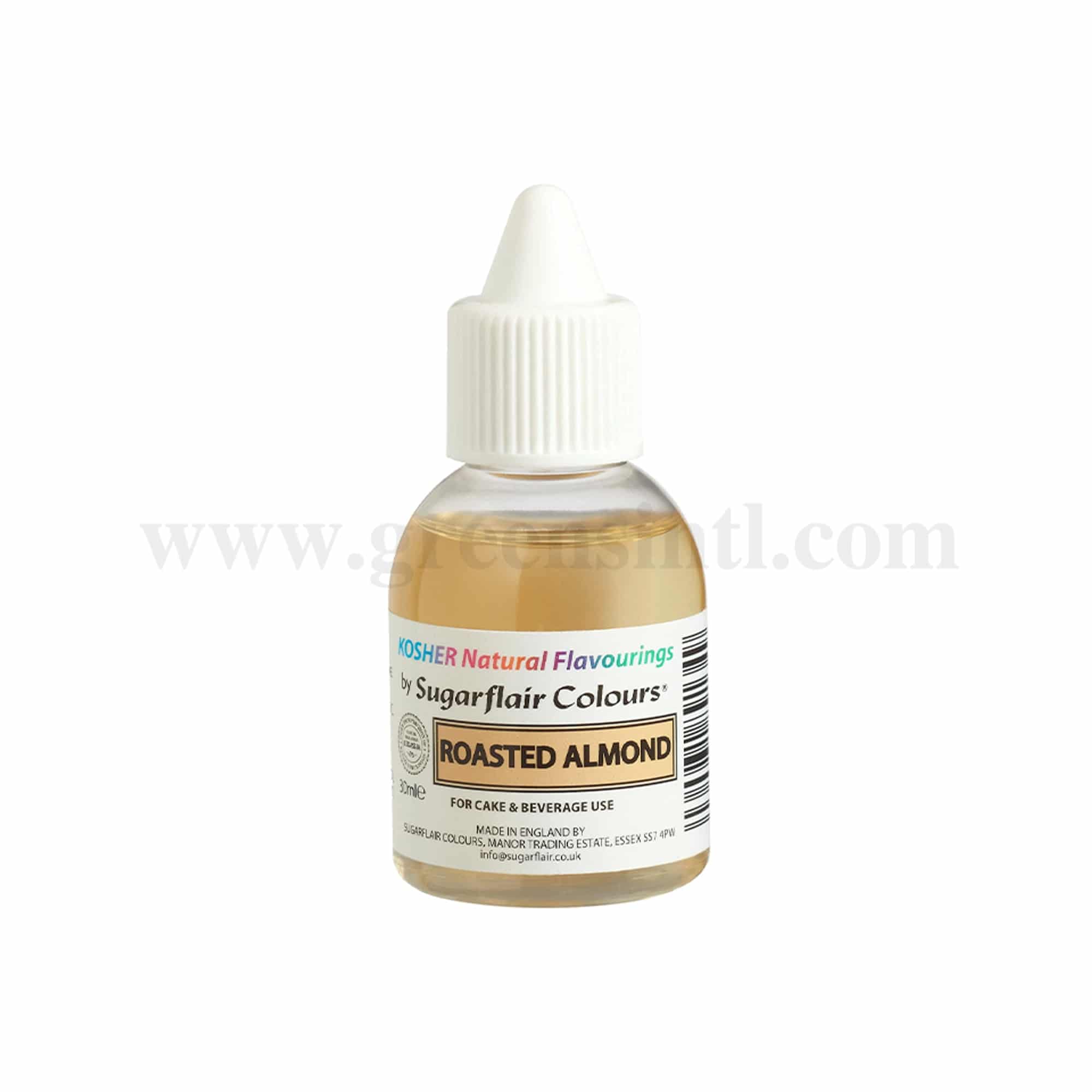 SUGARFLAIR Concentrated Kosher Natural Food Flavour Roasted Almond 30ml