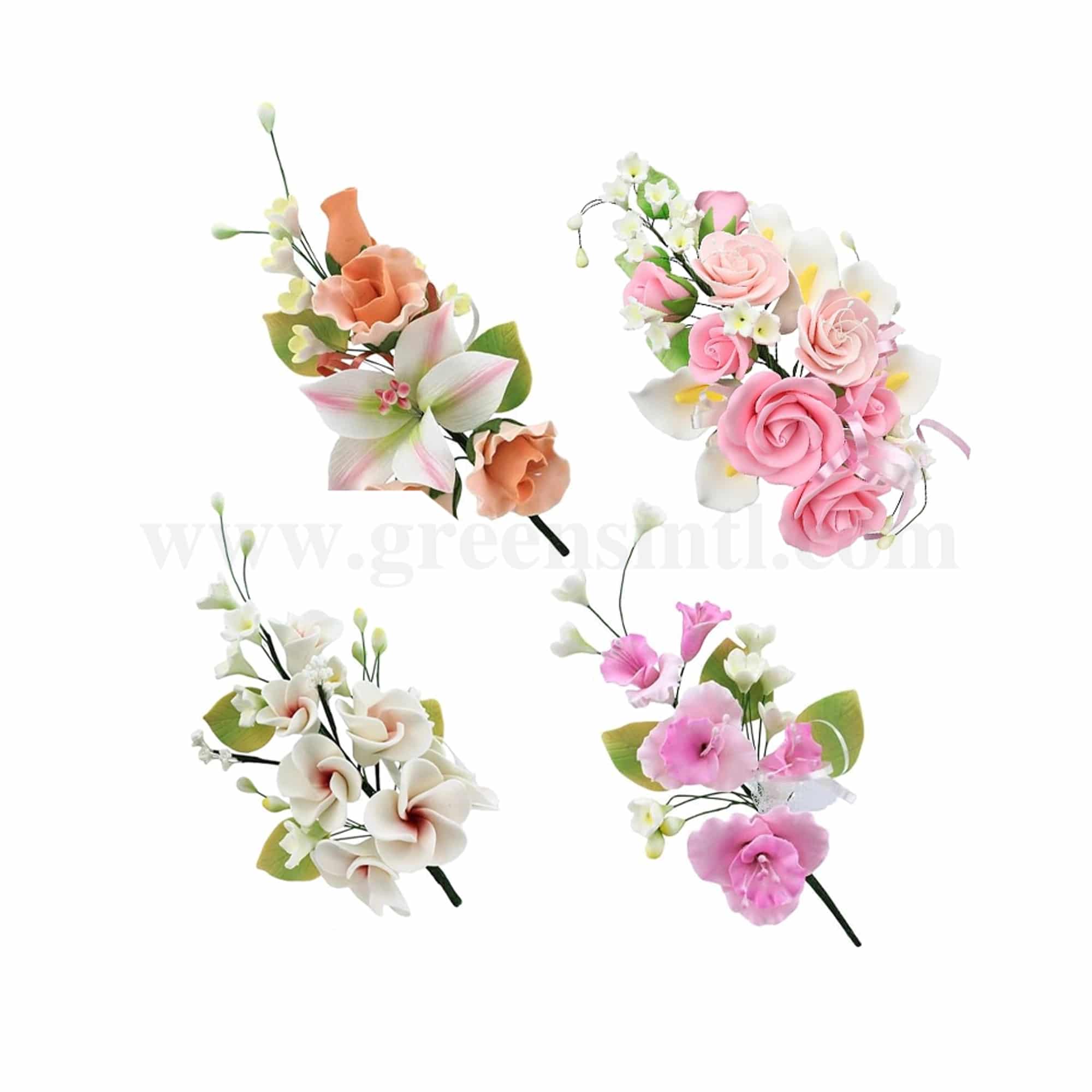 GREENS Flower Bouquets Colourful Assorted Set of 20