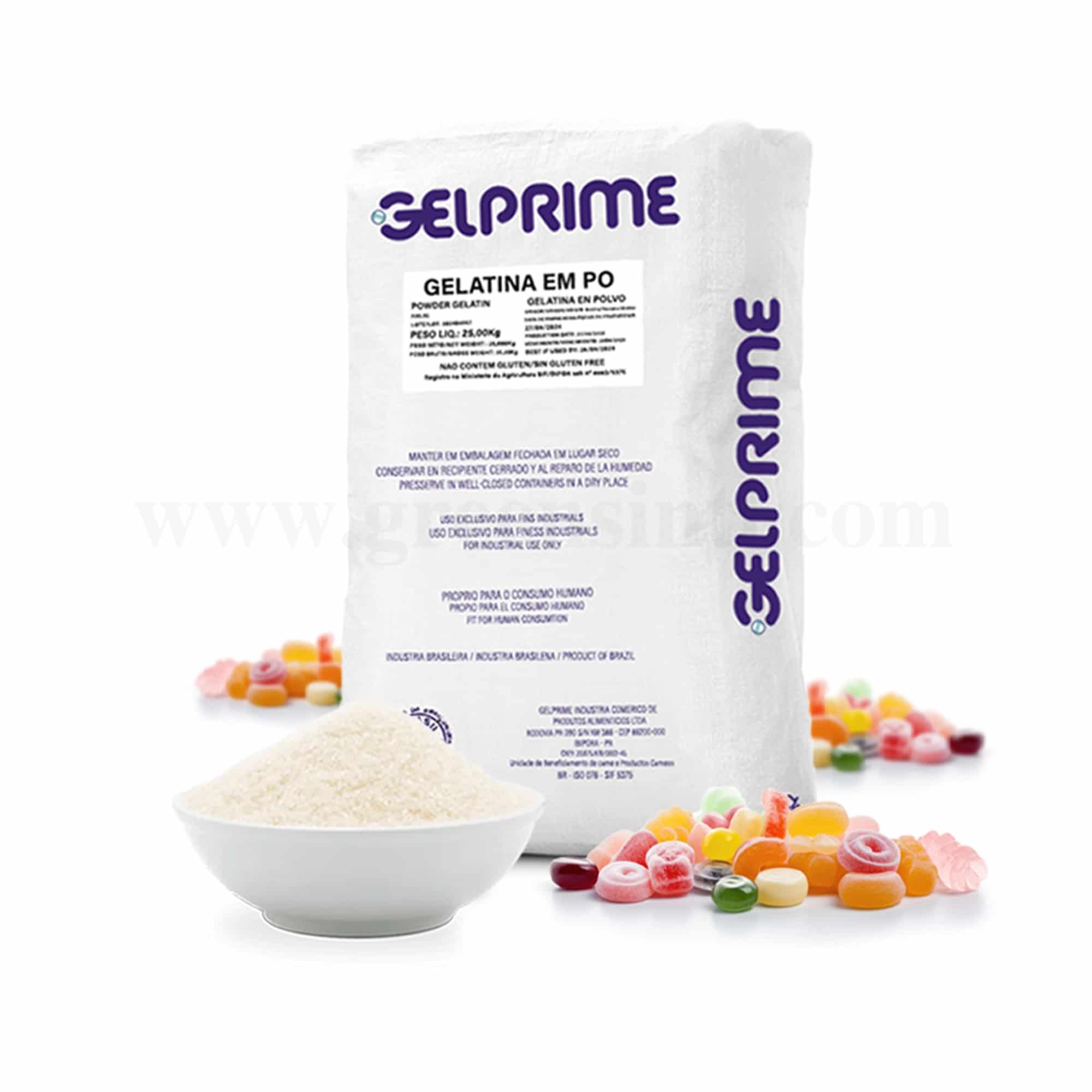GELPRIME Gelatine Powder Bloom 250 Mesh 30-25 Kg