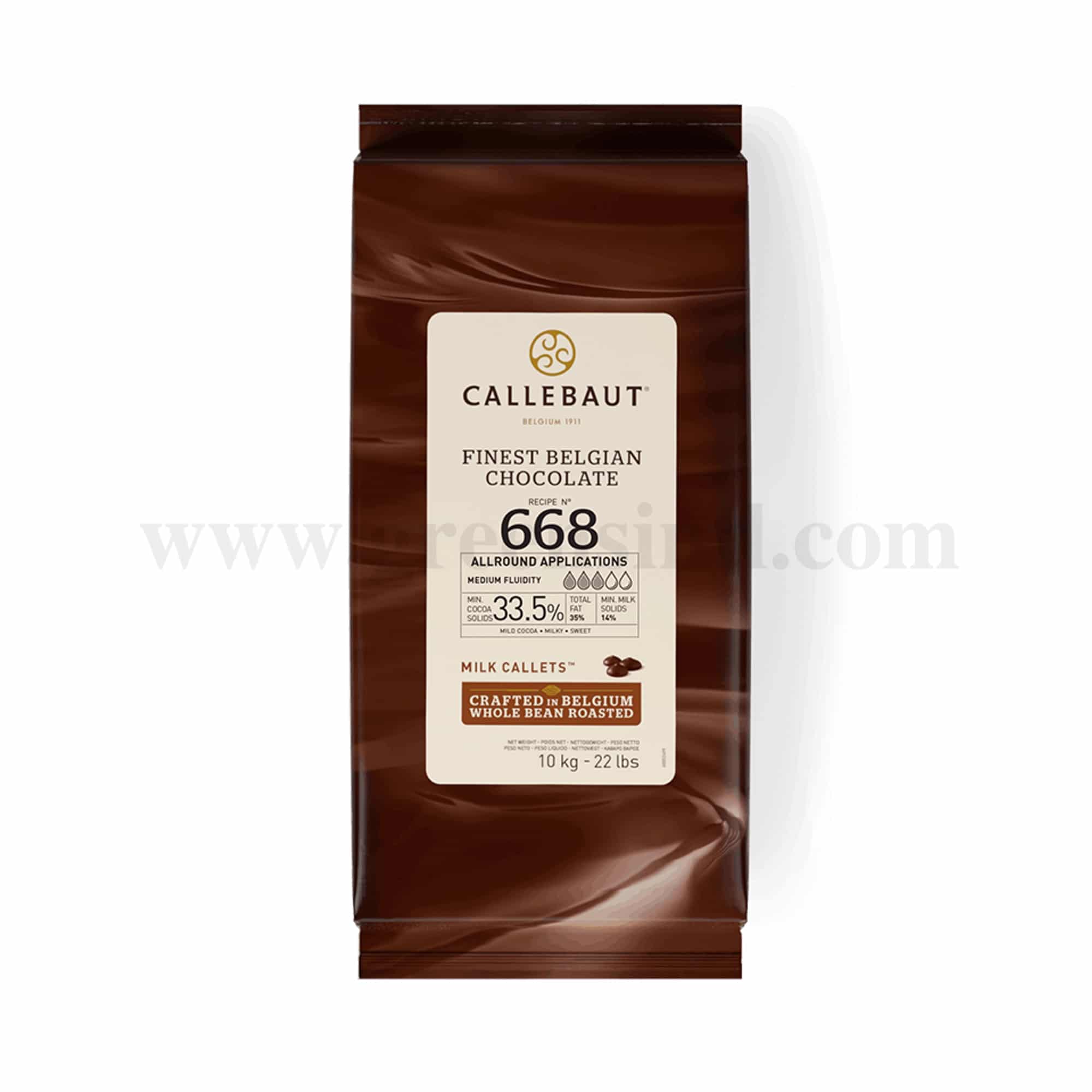 CALLEBAUT Milk Chocolate Callets 668-33.5%-10 Kg 