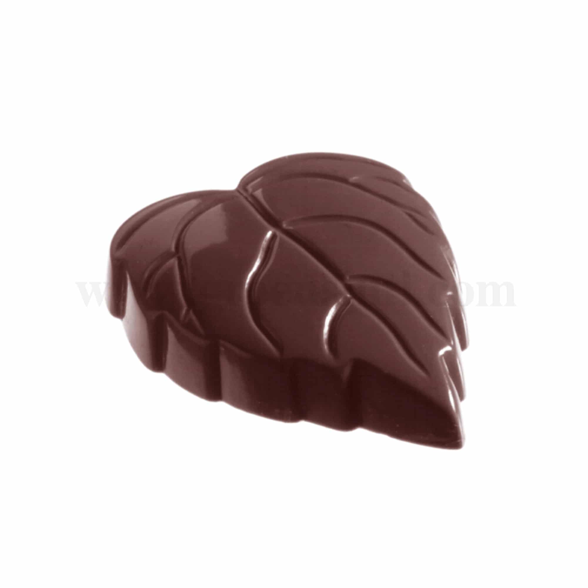 CHOCOLATE WORLD Chocolate Mould Leaf Heart 40 x 35 x h 10mm