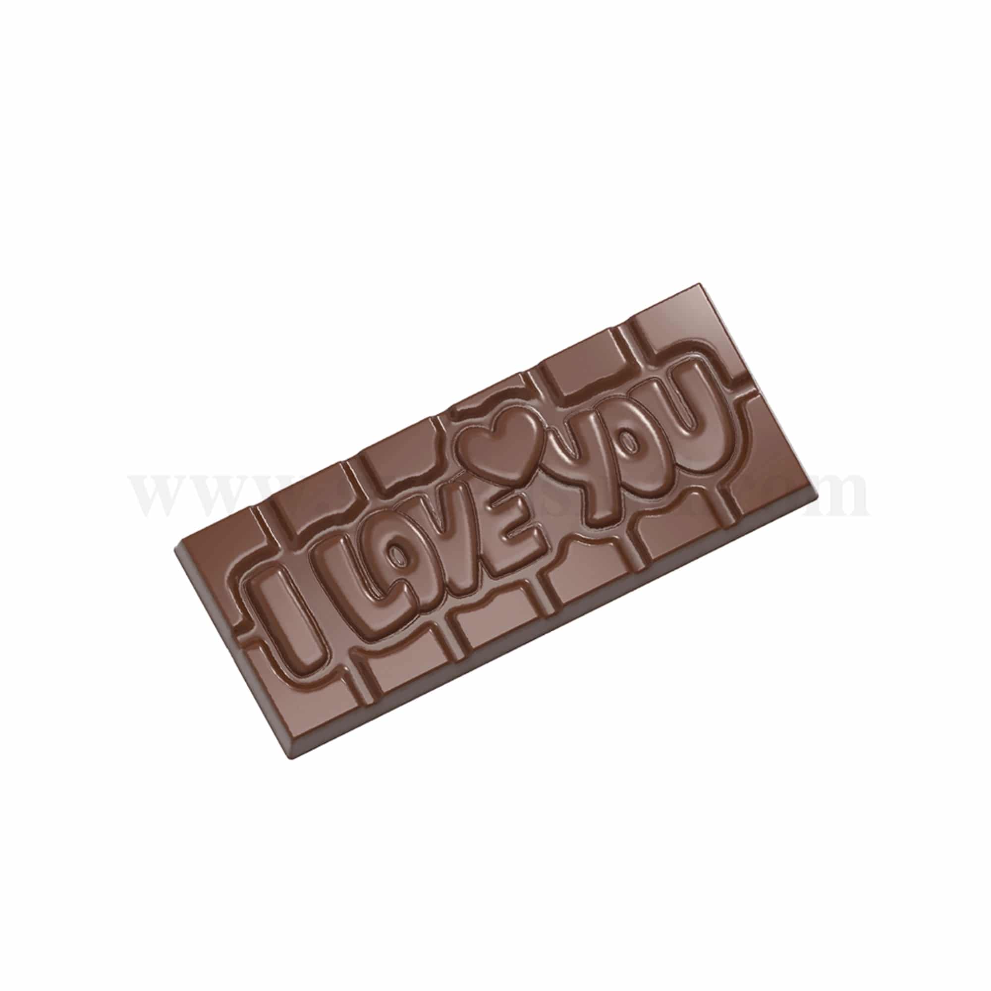 CHOCOLATE WORLD Chocolate Mould Tablet I love You 118 x 50 x h 8 mm