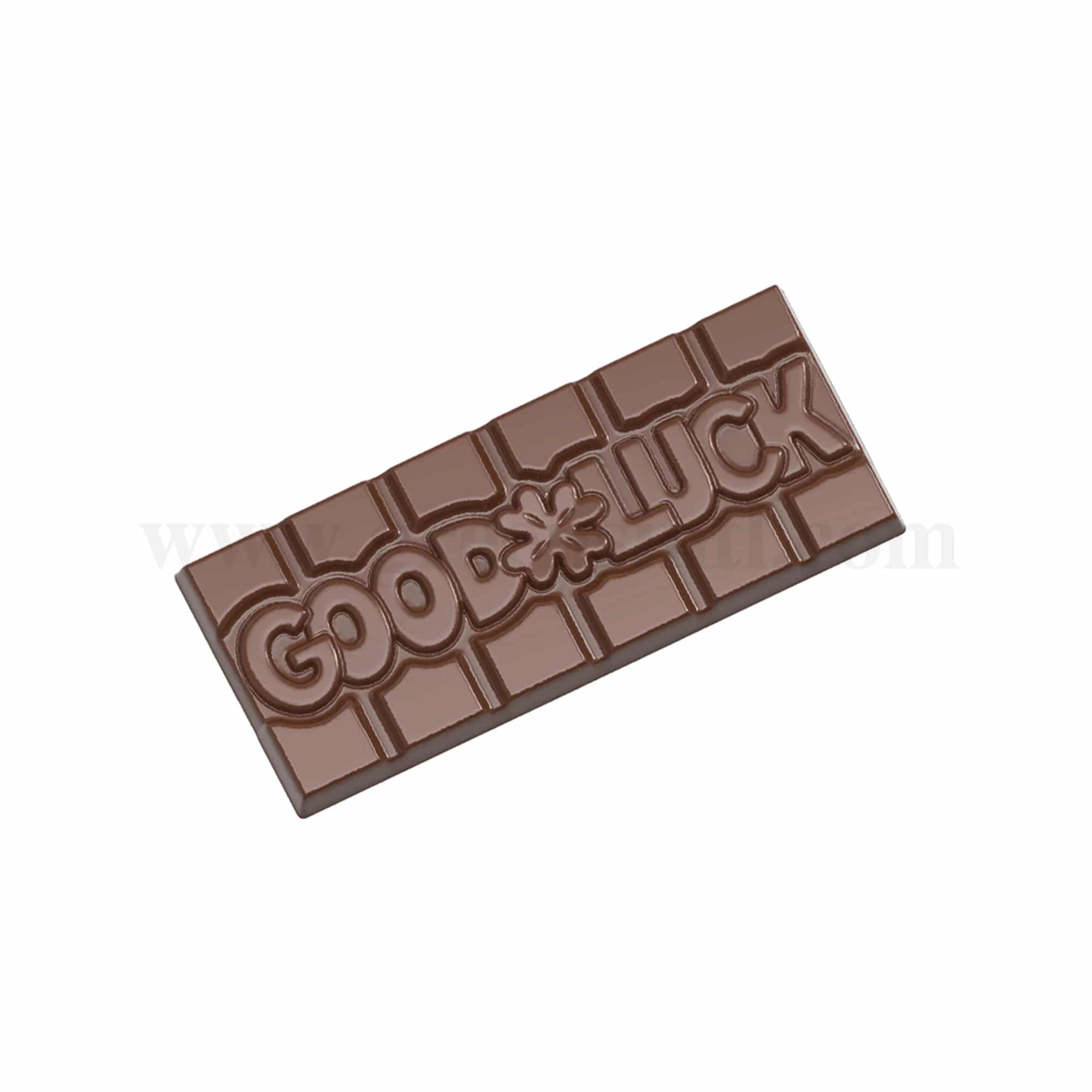 CHOCOLATE WORLD Chocolate Mould Tablet Good Luck 118 x 50 x h 8 mm