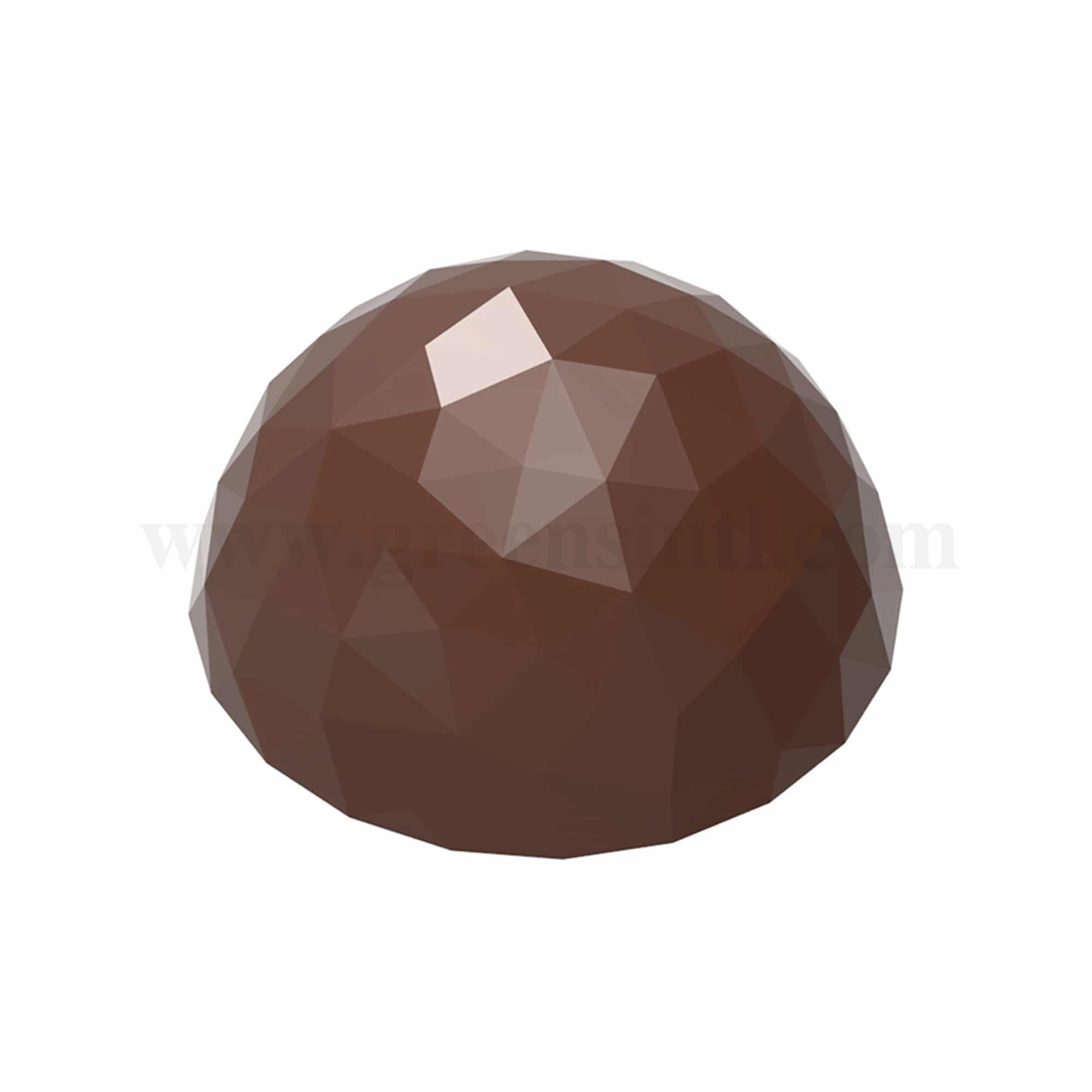 CHOCOLATE WORLD Chocolate Mould Half Sphere Facet 30 x 30 x h 15 mm