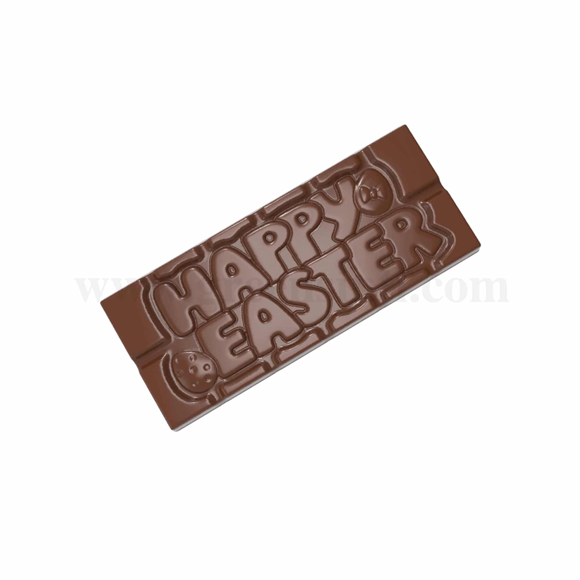CHOCOLATE WORLD Chocolate Mould Tablet Happy Easter 118 x 50 x h 8 mm